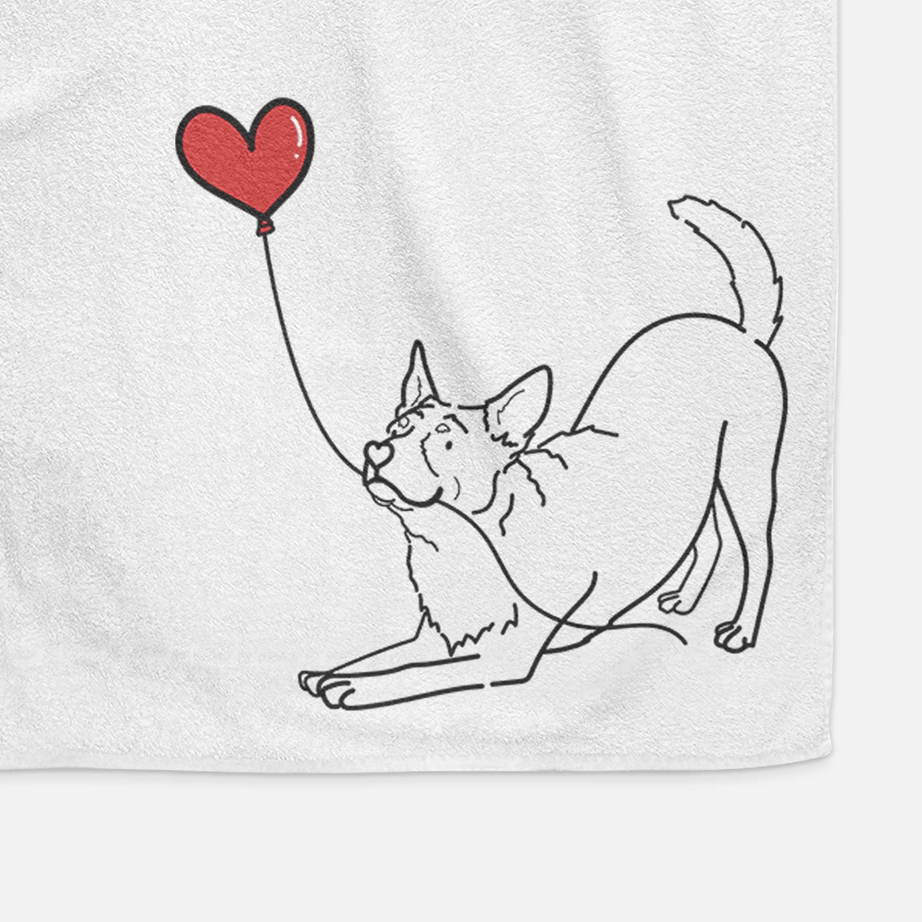 Australian Cattle Dog Heart String -  Decorative Hand Towel