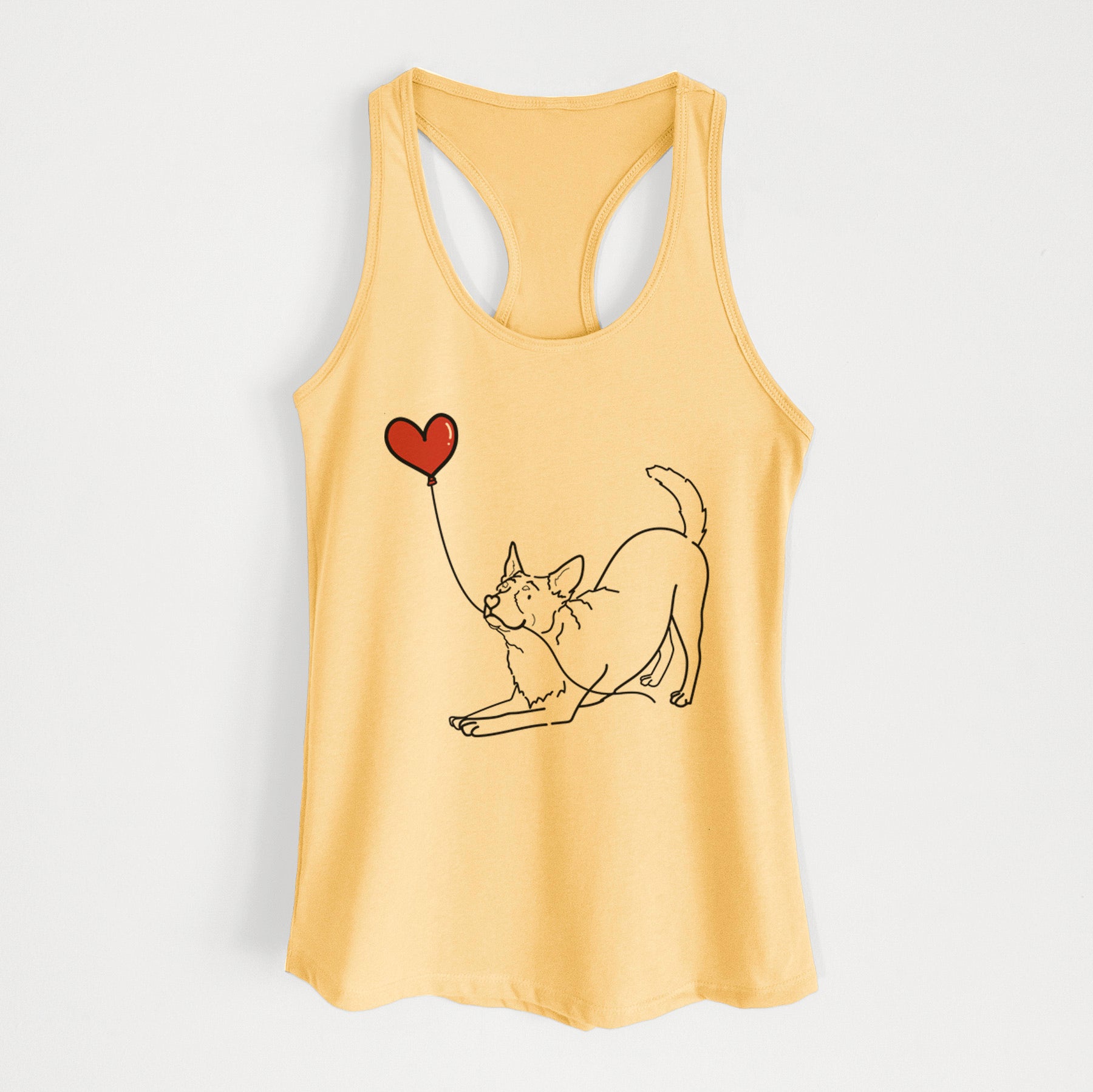 Australian Cattle Dog Heart String - Women's Racerback Tanktop