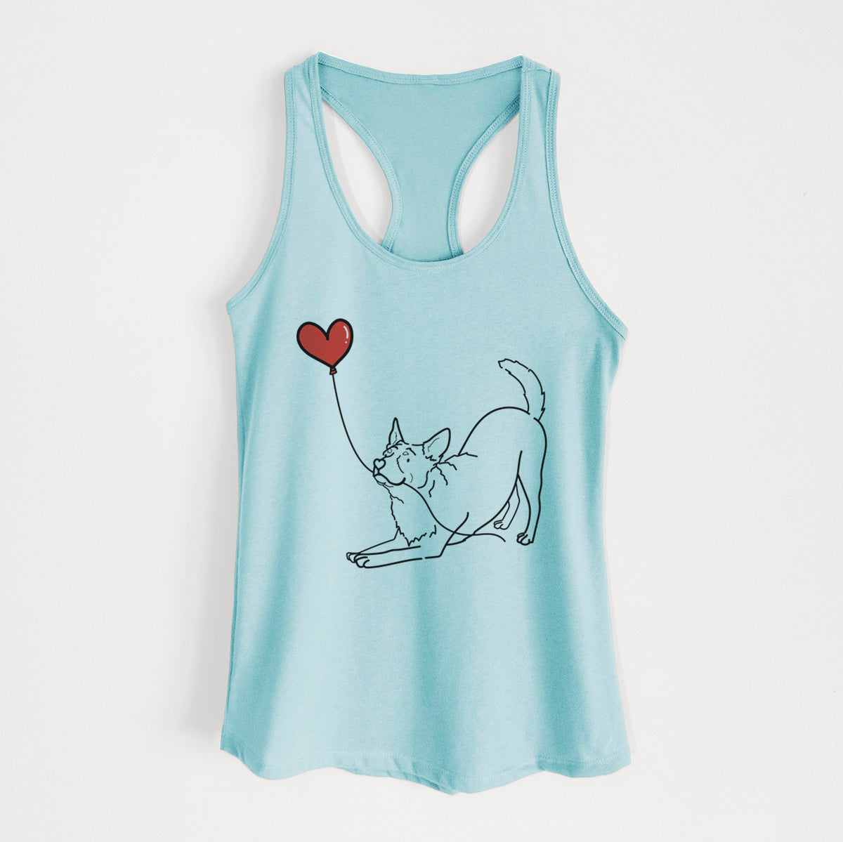 Australian Cattle Dog Heart String - Women's Racerback Tanktop