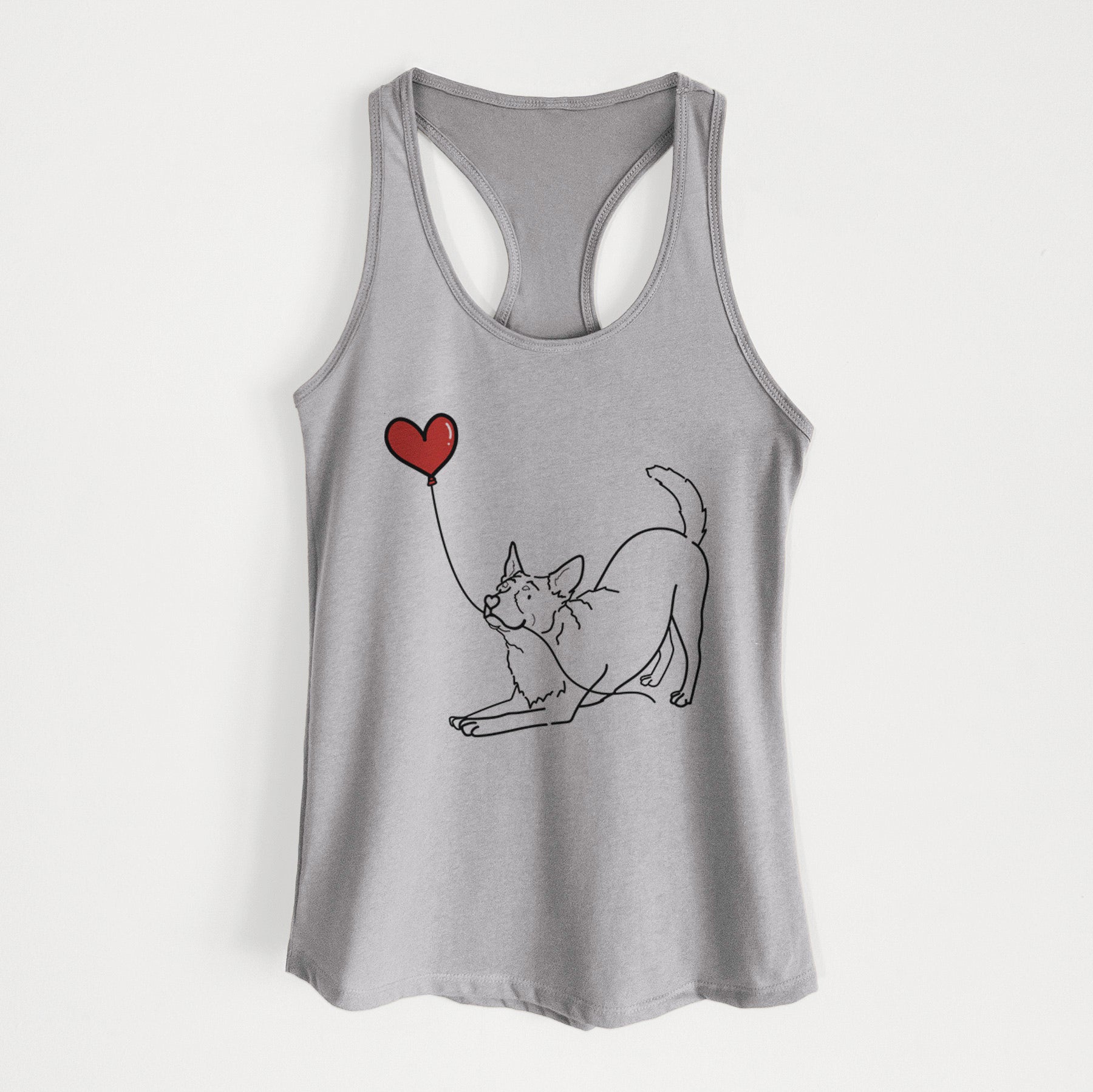 Australian Cattle Dog Heart String - Women's Racerback Tanktop