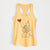 Afghan Hound Heart String - Women's Racerback Tanktop