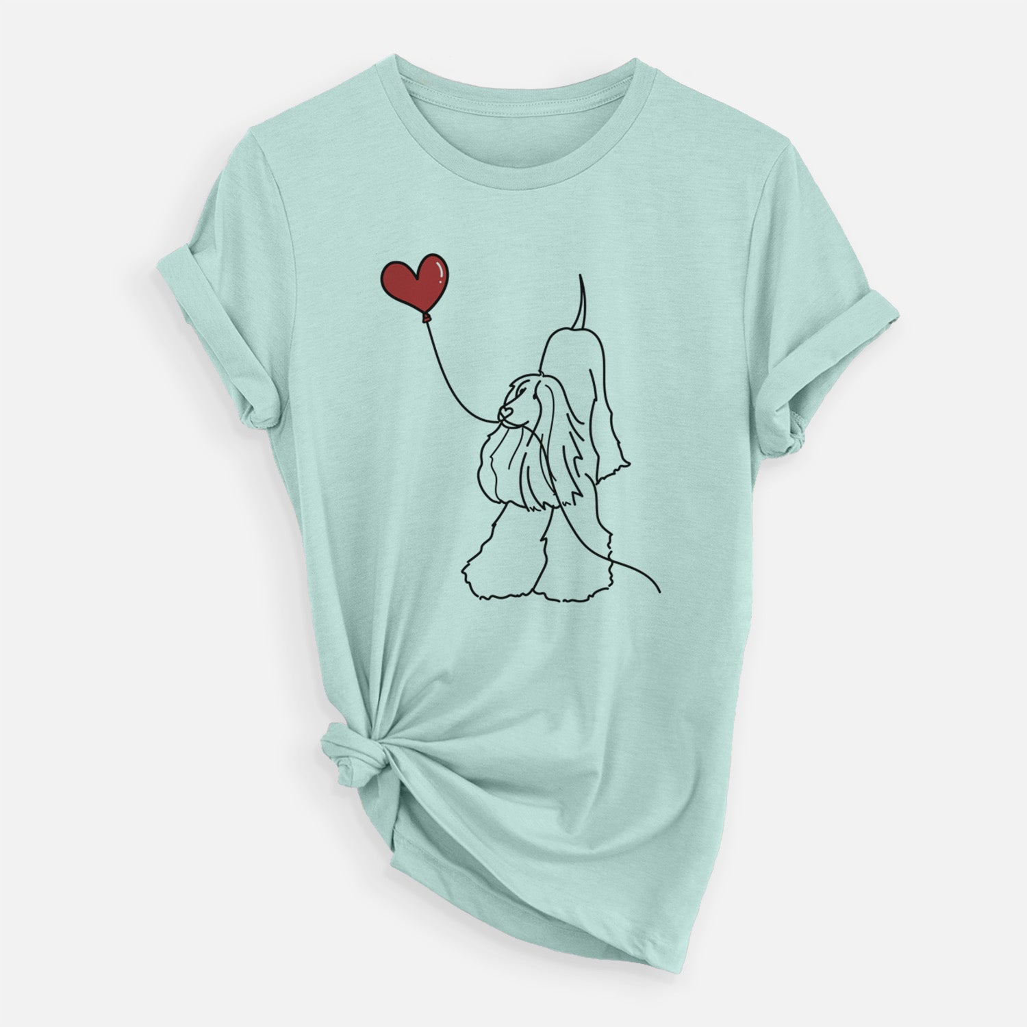 Afghan Hound Heart String - Unisex Crewneck