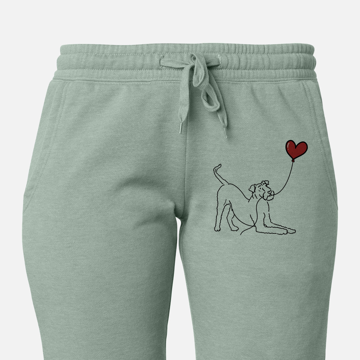 Airedale Terrier Heart String - Women&#39;s Cali Wave Joggers