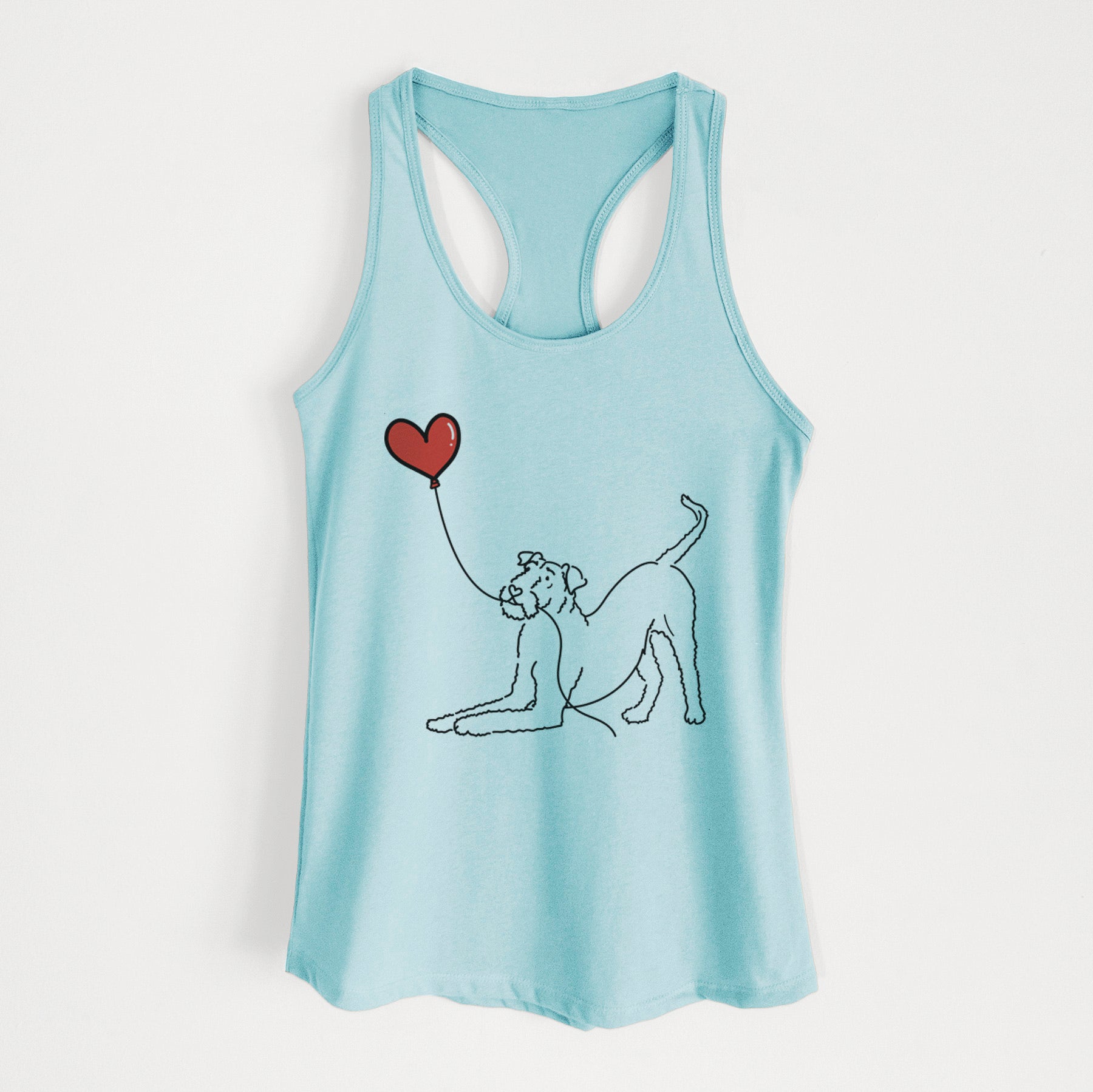 Airedale Terrier Heart String - Women's Racerback Tanktop