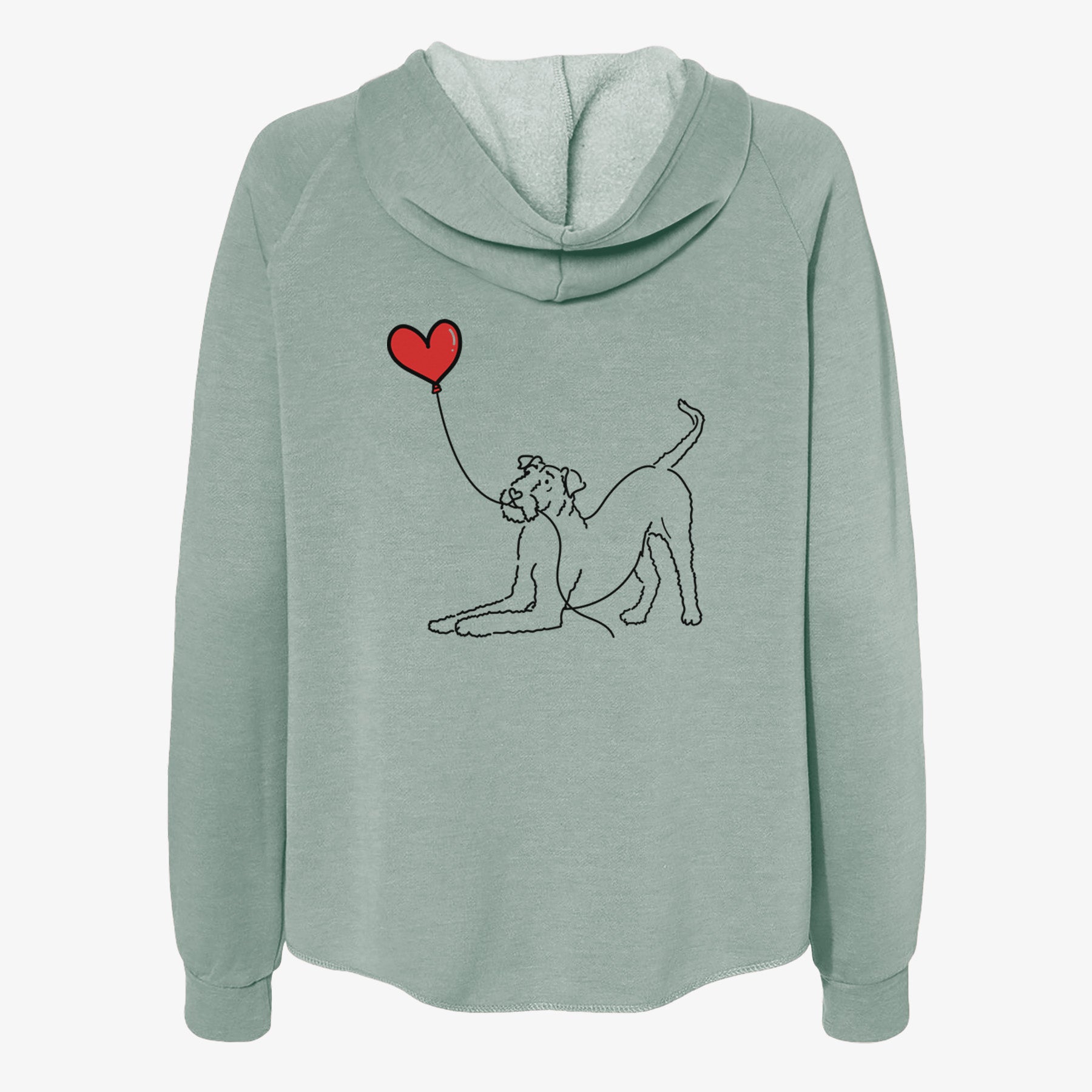 Airedale Terrier Heart String- Women's Cali Wave Zip-Up Sweatshirt