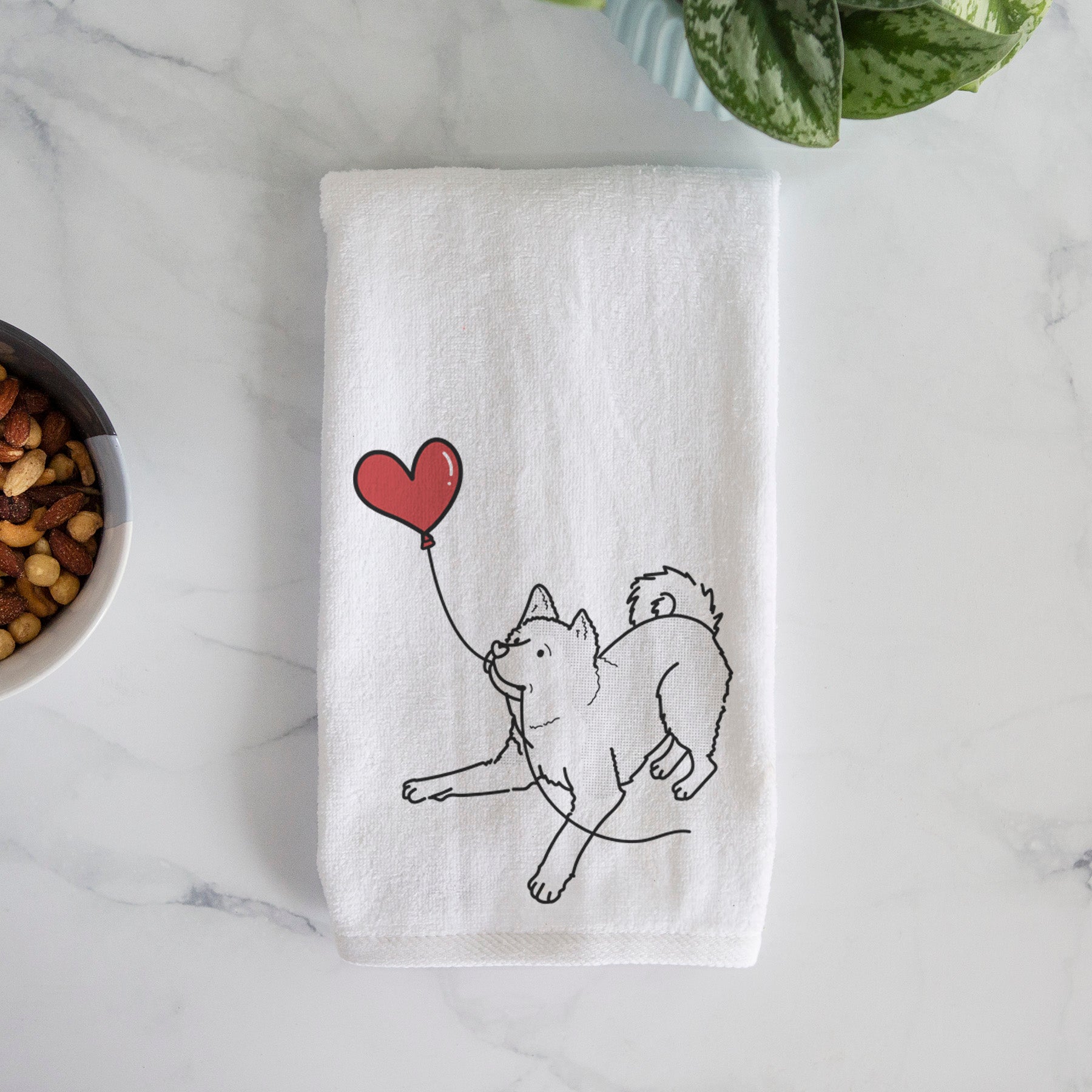 Akita Heart String -  Decorative Hand Towel