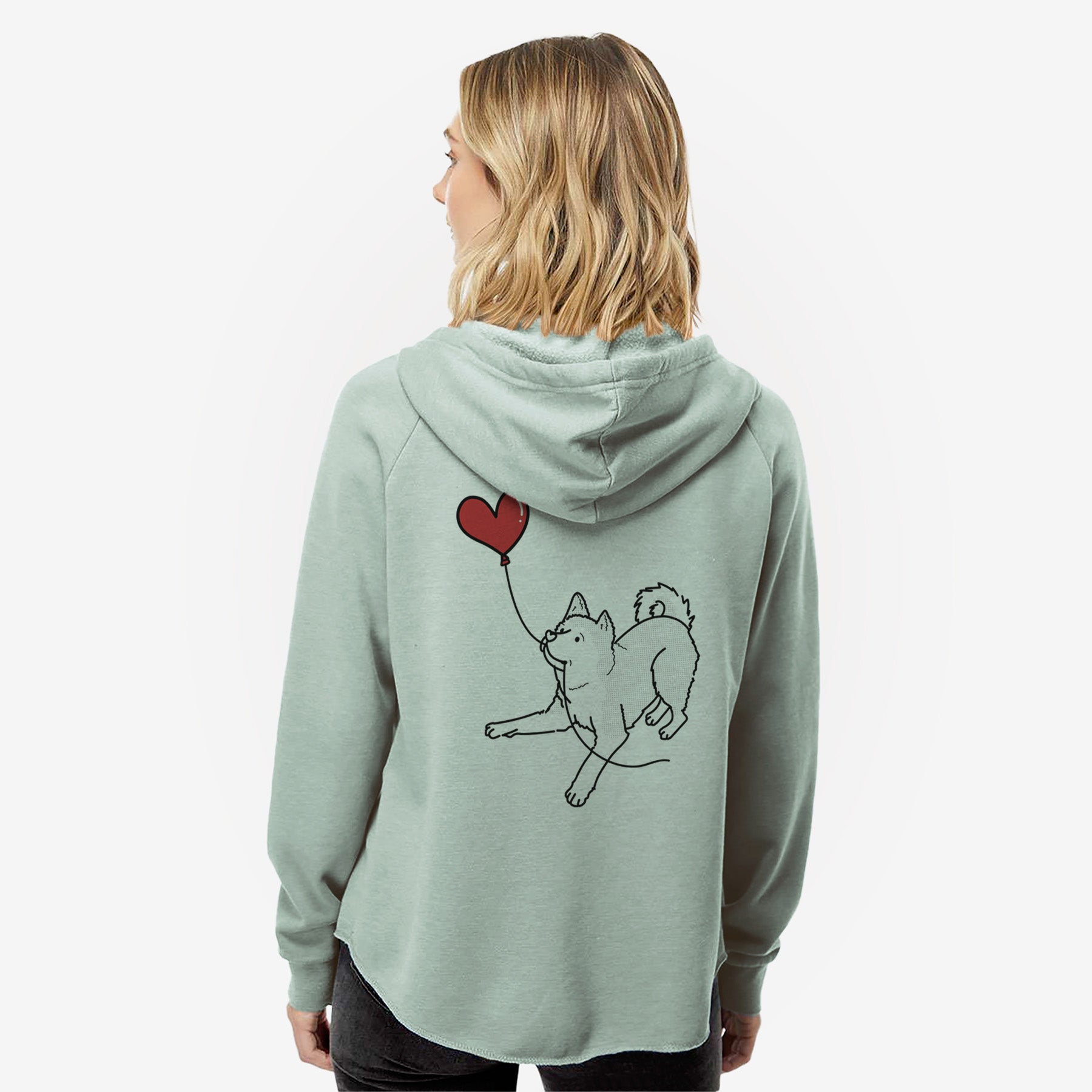 Akita Heart String- Women's Cali Wave Zip-Up Sweatshirt