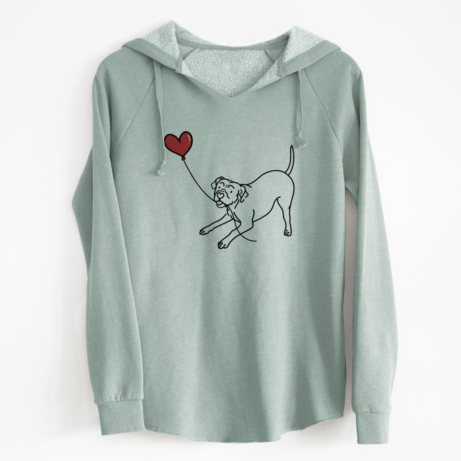 American Bulldog Heart String - Cali Wave Hooded Sweatshirt