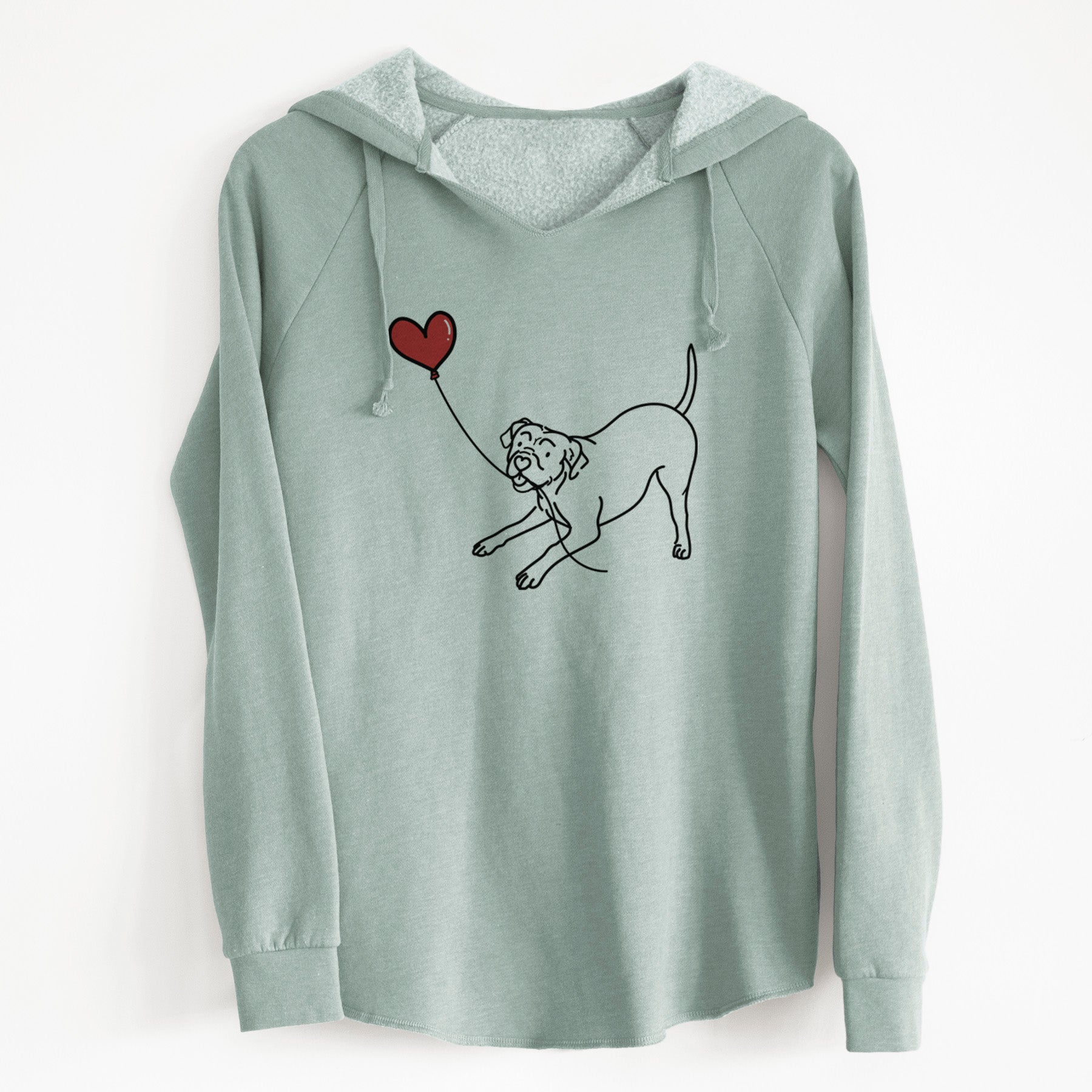 American Bulldog Heart String - Cali Wave Hooded Sweatshirt