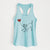 American Bulldog Heart String - Women's Racerback Tanktop