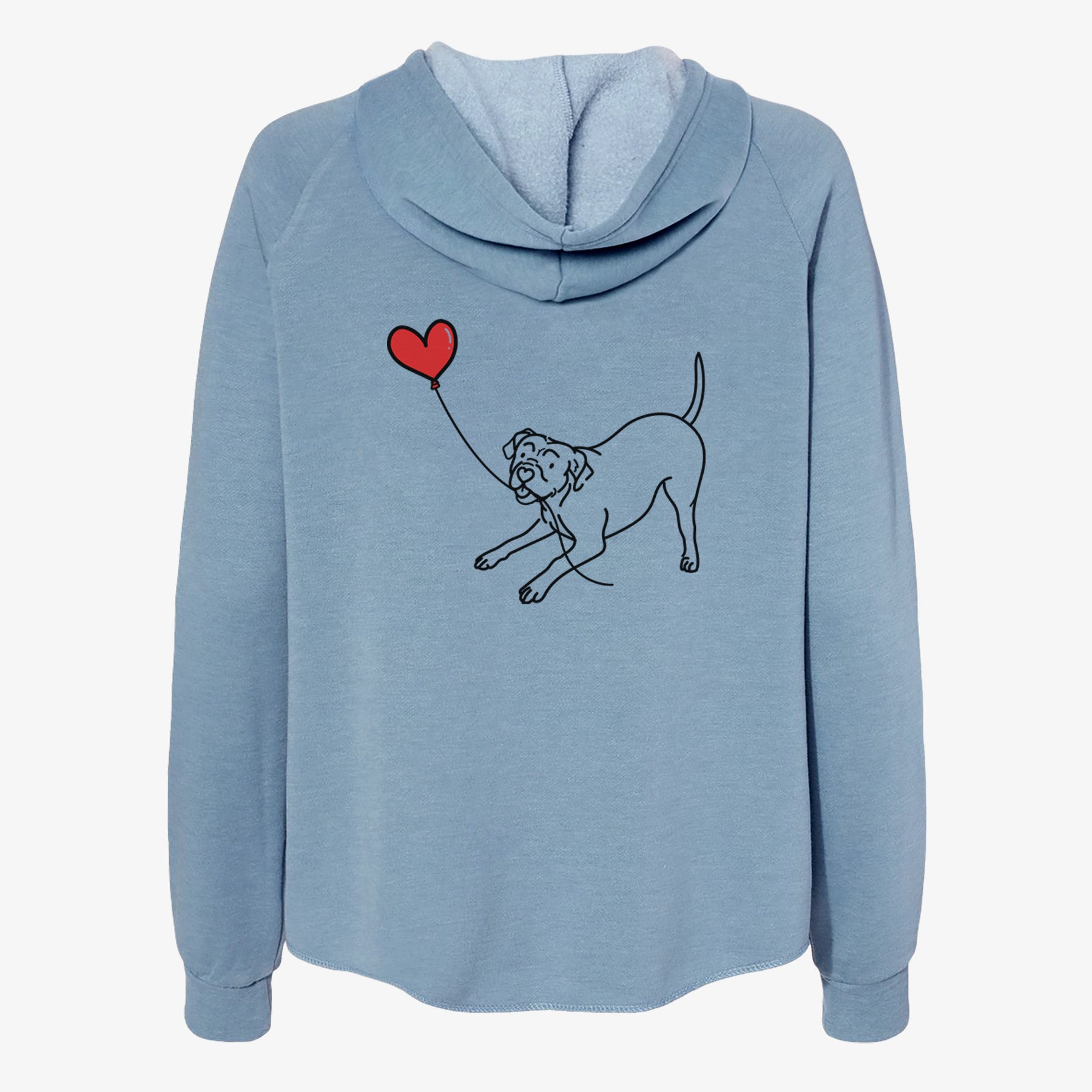 American Bulldog Heart String- Women's Cali Wave Zip-Up Sweatshirt