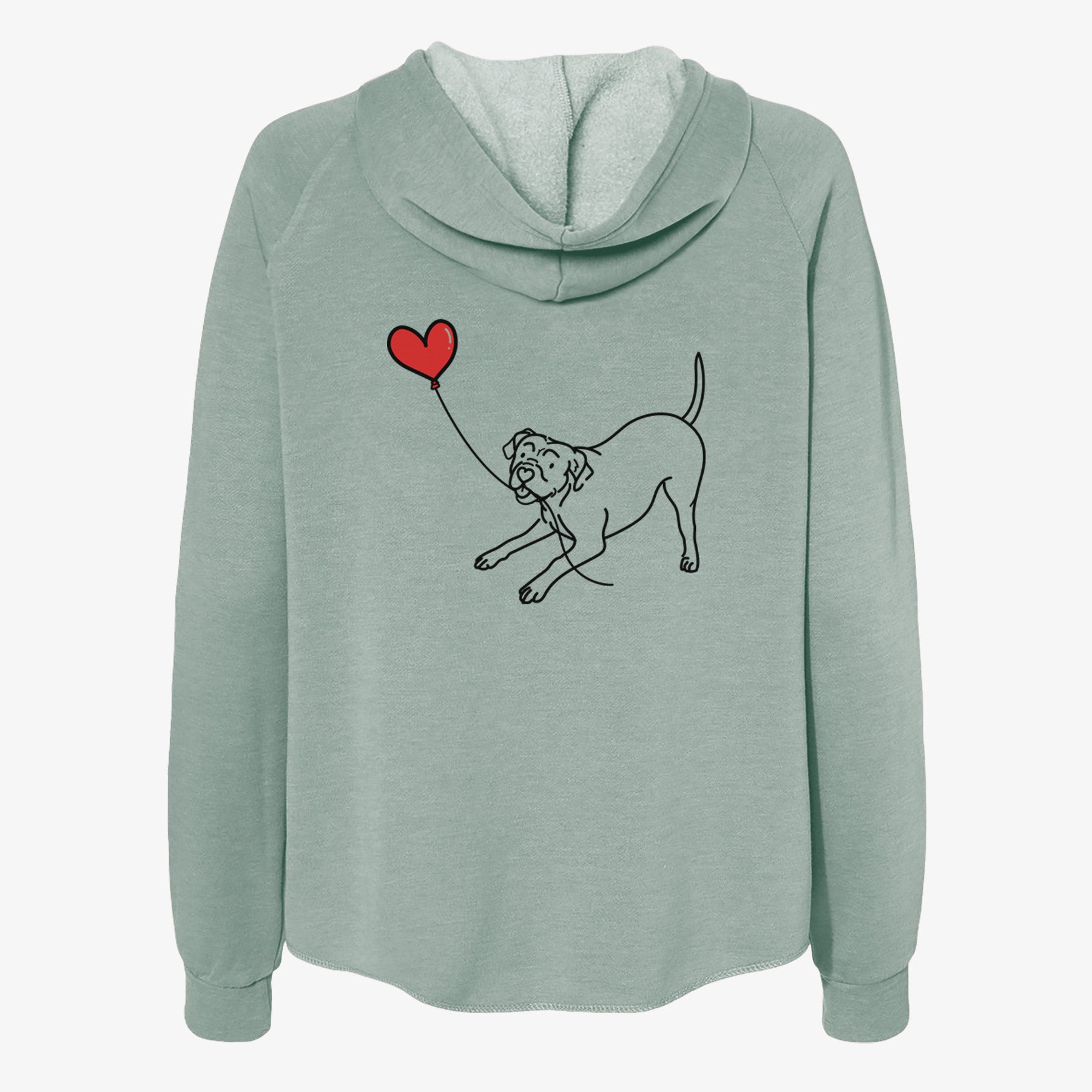 American Bulldog Heart String- Women's Cali Wave Zip-Up Sweatshirt