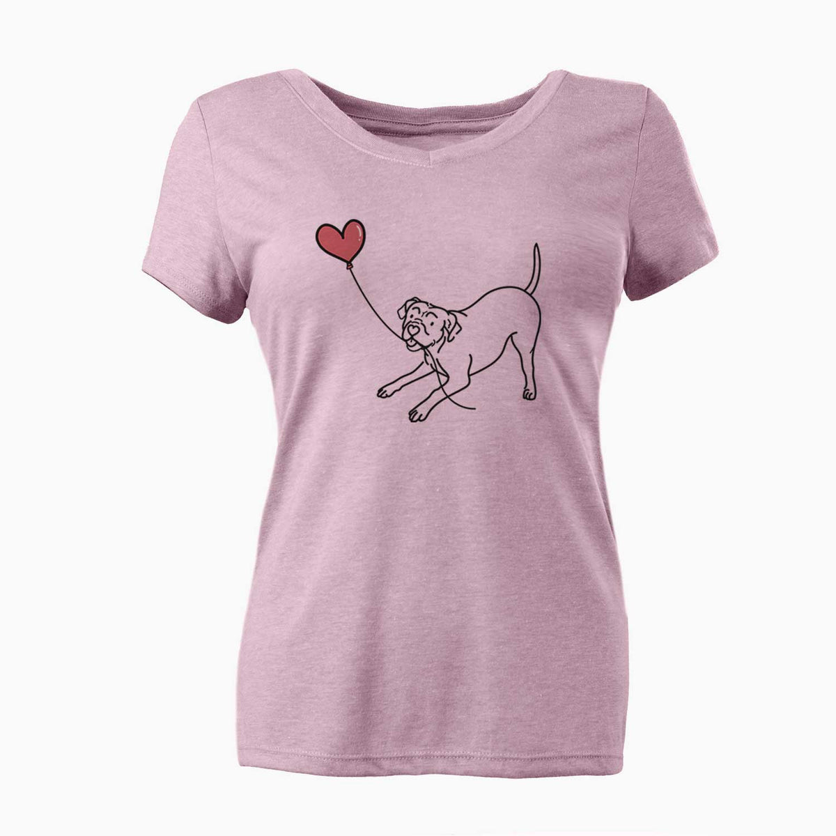 American Bulldog Heart String - Women's V-neck Shirt