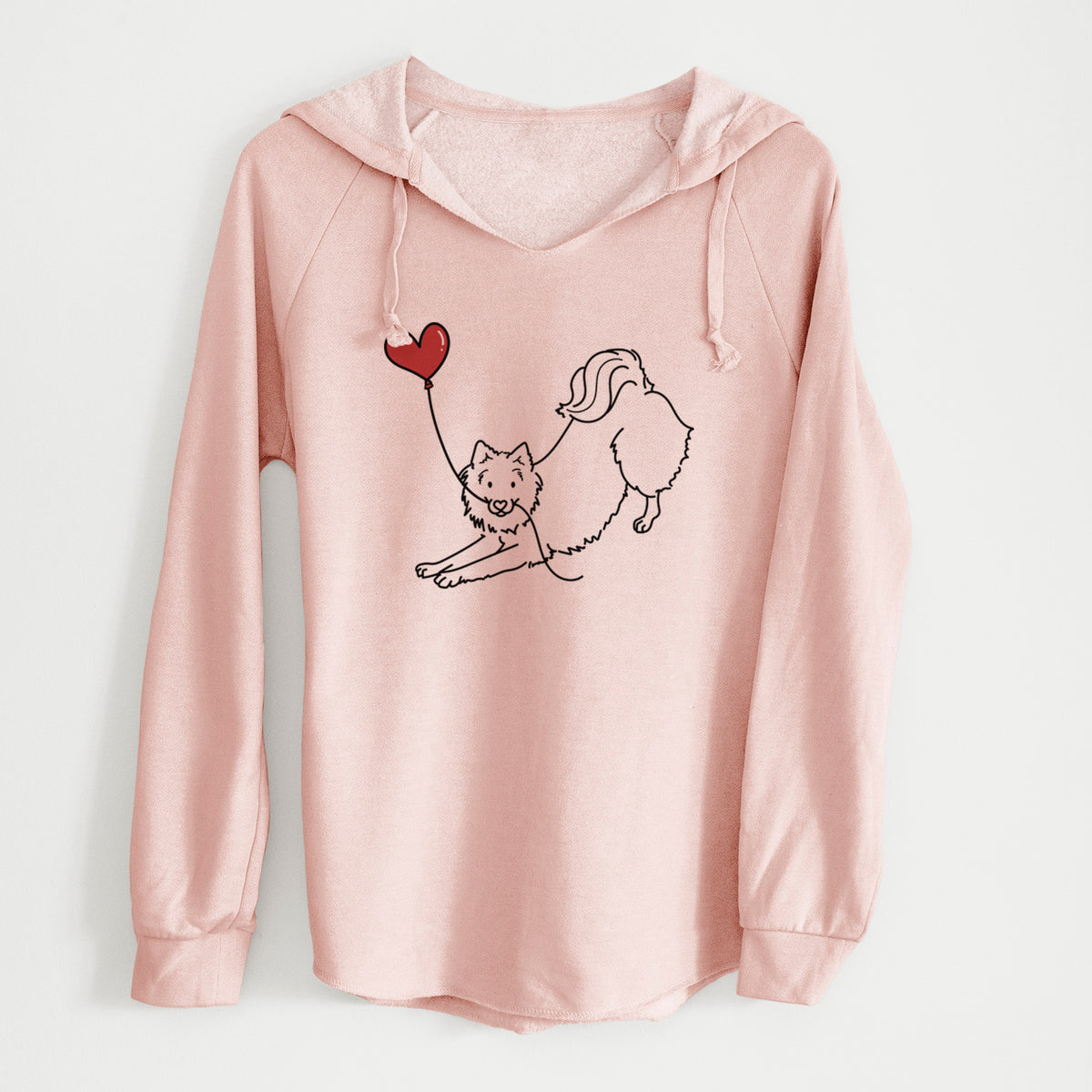 American Eskimo Heart String - Cali Wave Hooded Sweatshirt