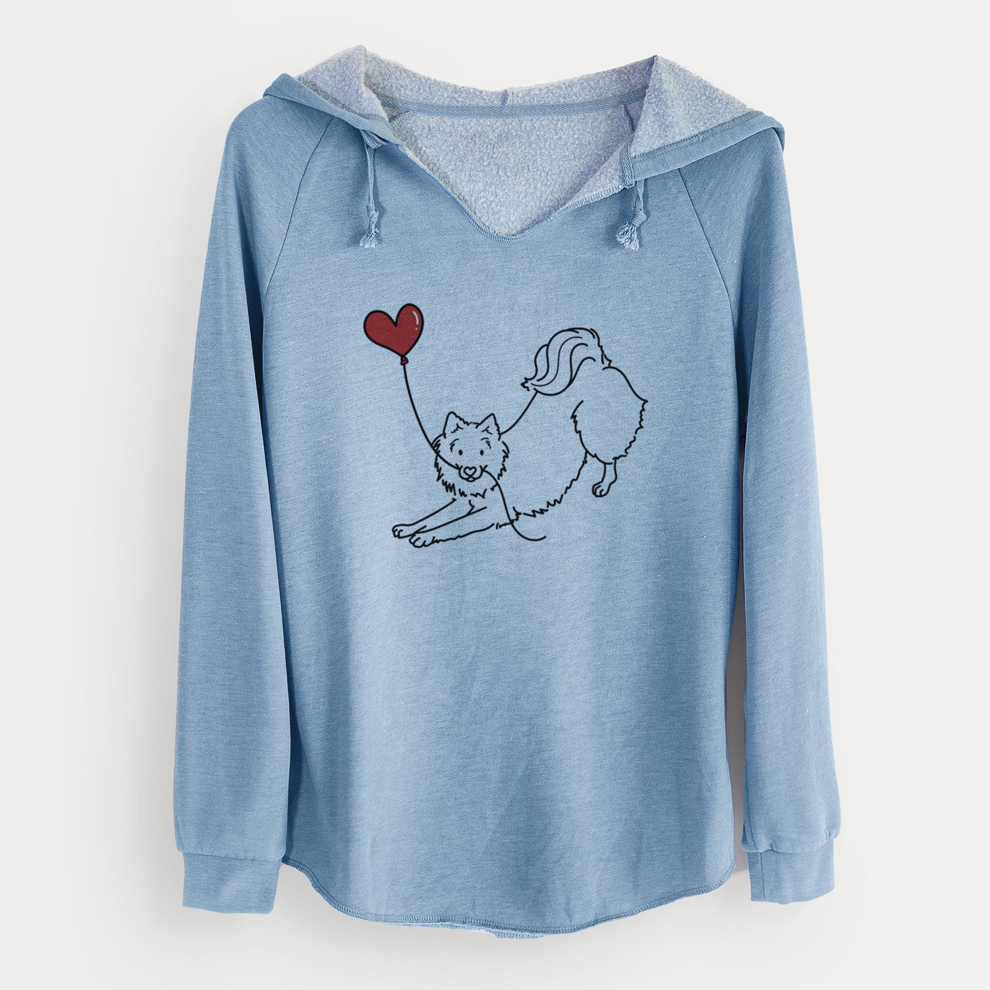 American Eskimo Heart String - Cali Wave Hooded Sweatshirt