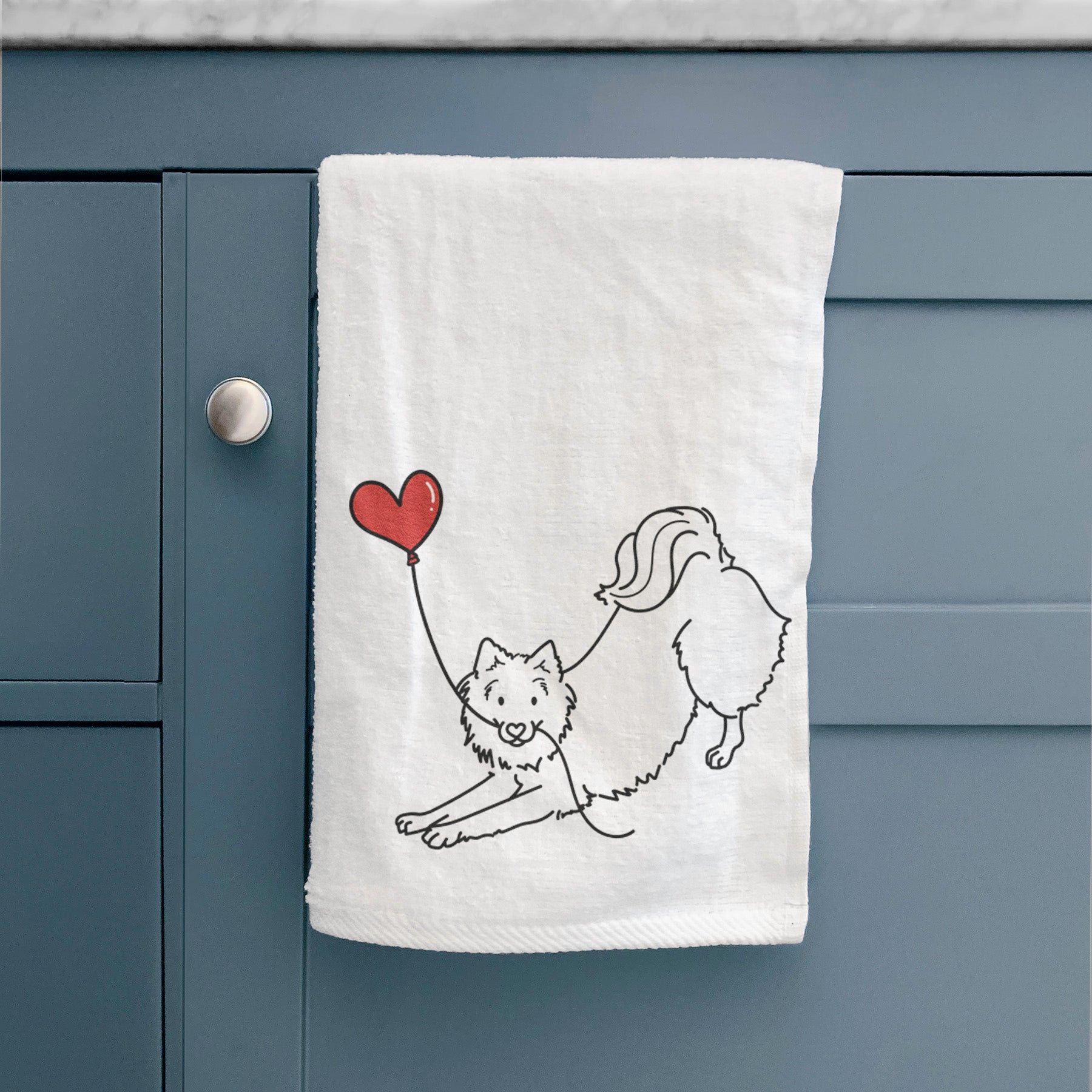 American Eskimo Heart String -  Decorative Hand Towel