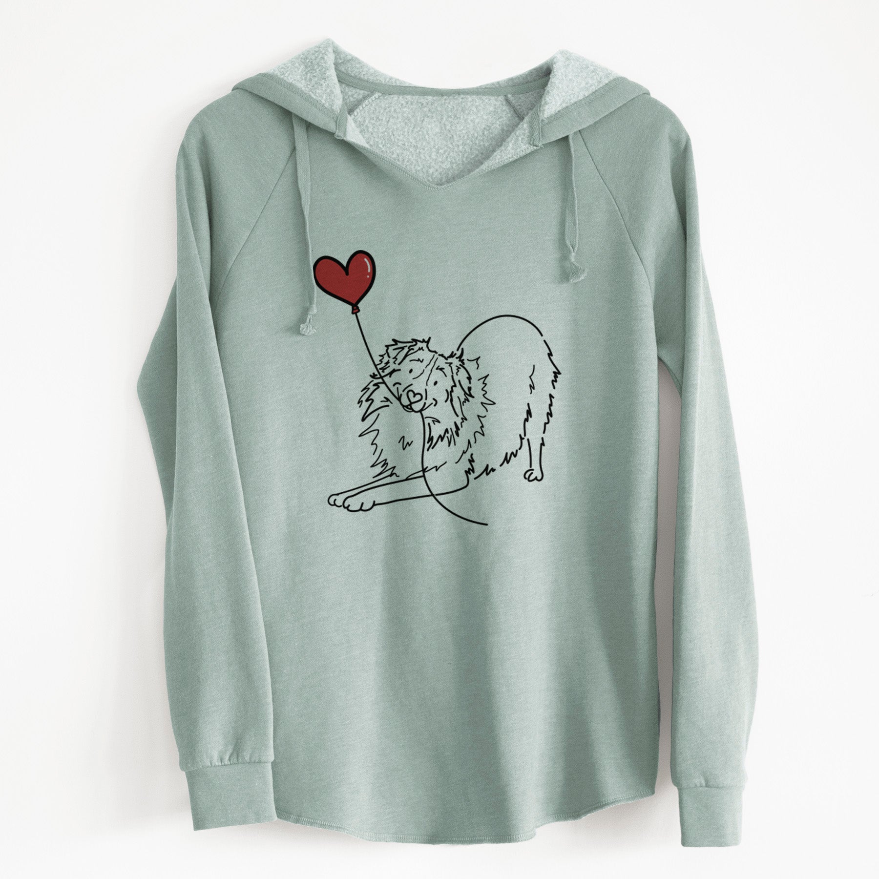 Australian Shepherd Heart String - Cali Wave Hooded Sweatshirt