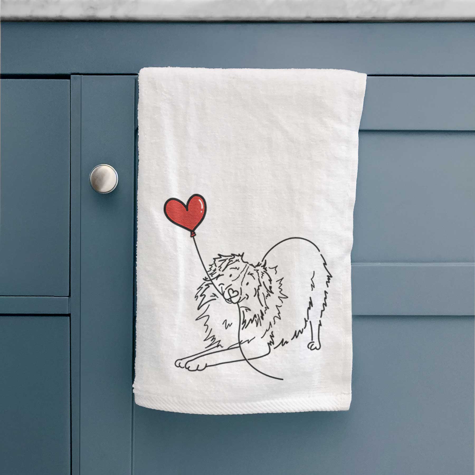 Australian Shepherd Heart String -  Decorative Hand Towel