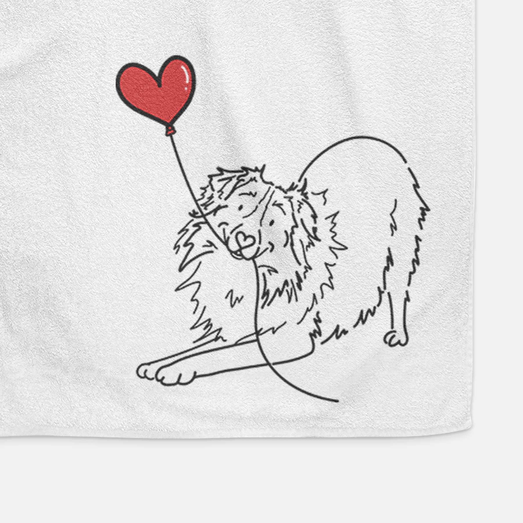 Australian Shepherd Heart String -  Decorative Hand Towel