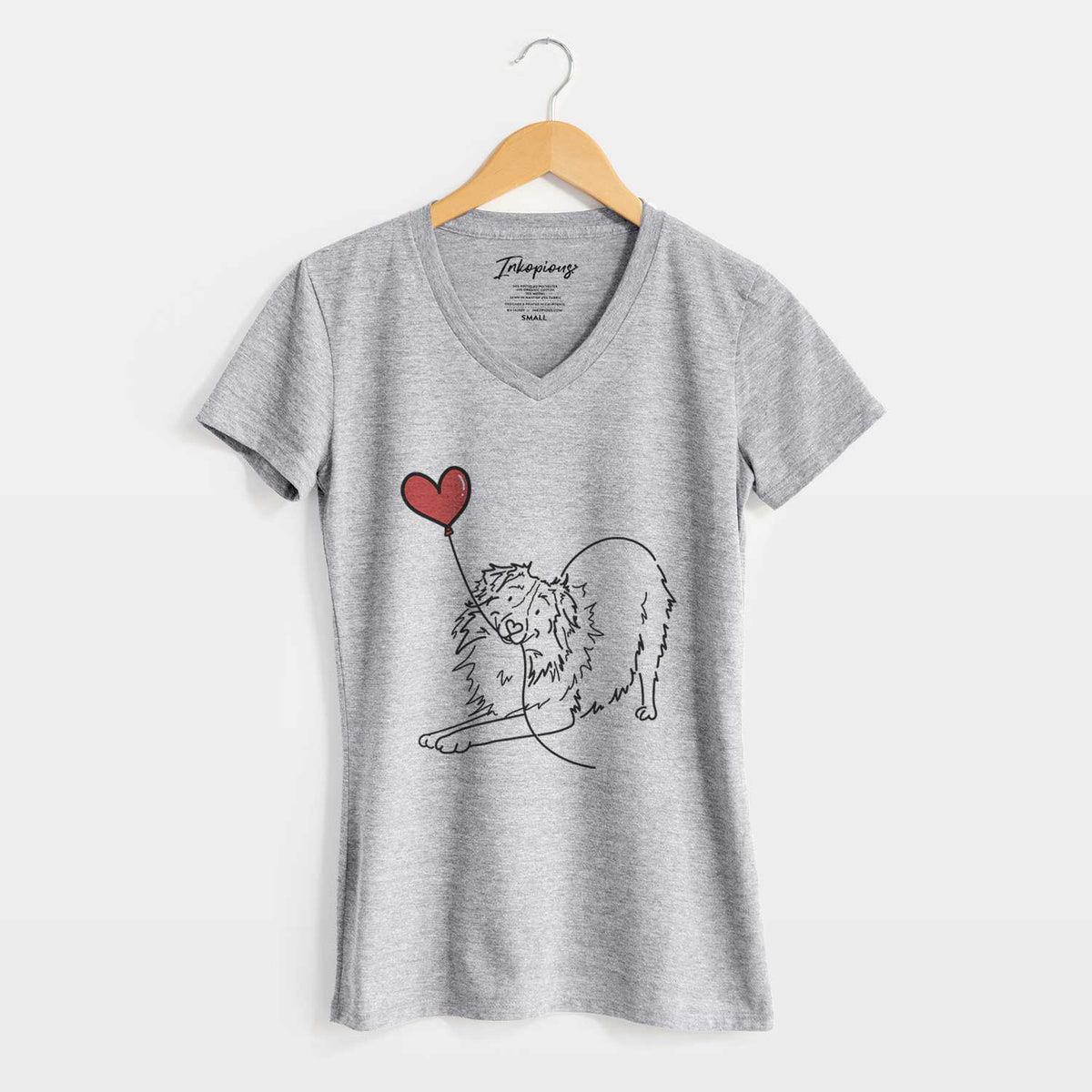 Australian Shepherd Heart String - Women&#39;s V-neck Shirt