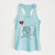 Australian Shepherd Heart String - Women's Racerback Tanktop