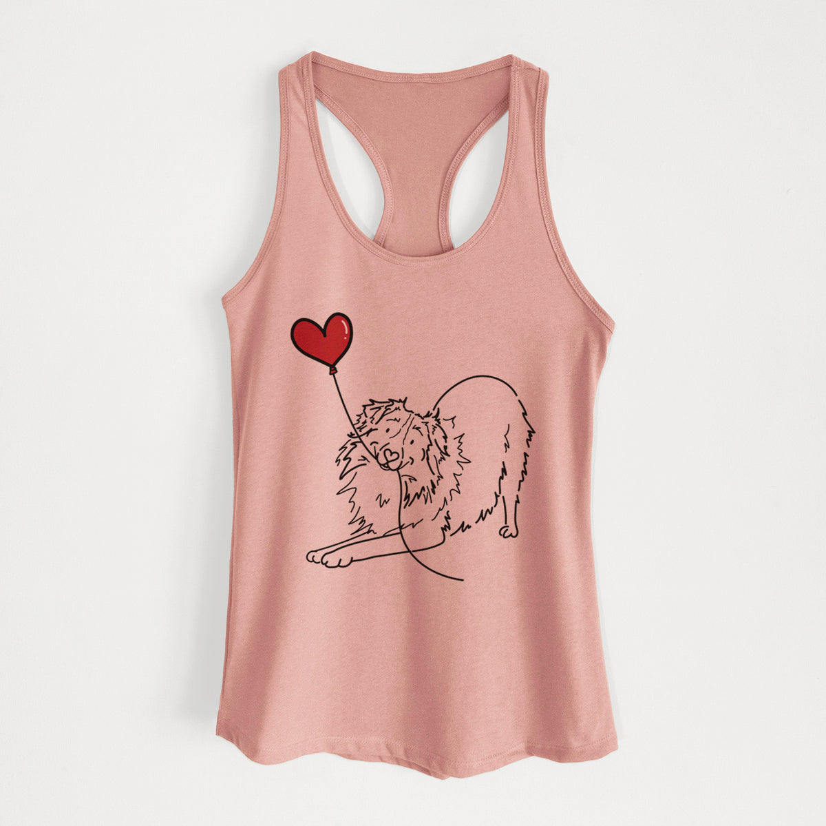 Australian Shepherd Heart String - Women&#39;s Racerback Tanktop