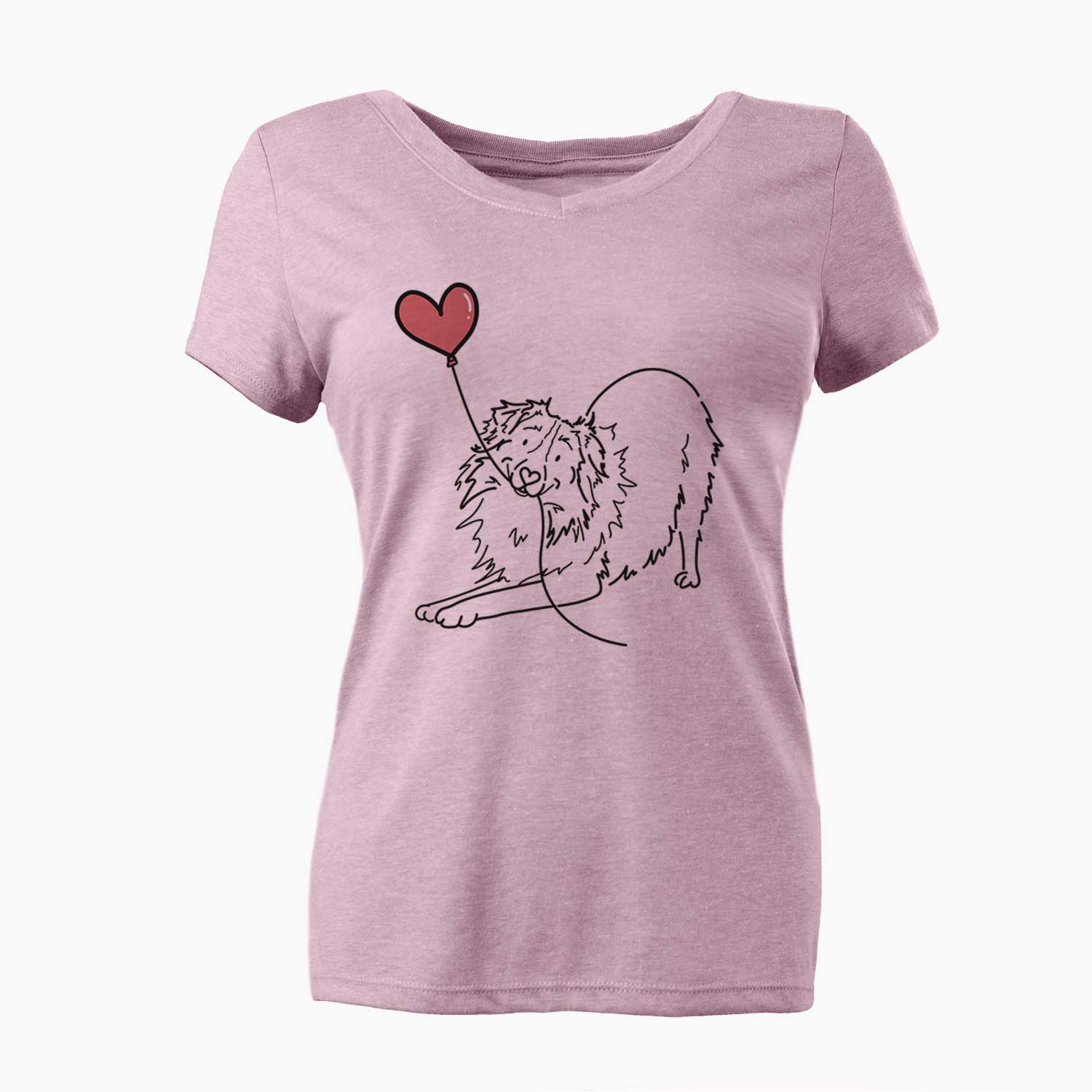 Australian Shepherd Heart String - Women's V-neck Shirt