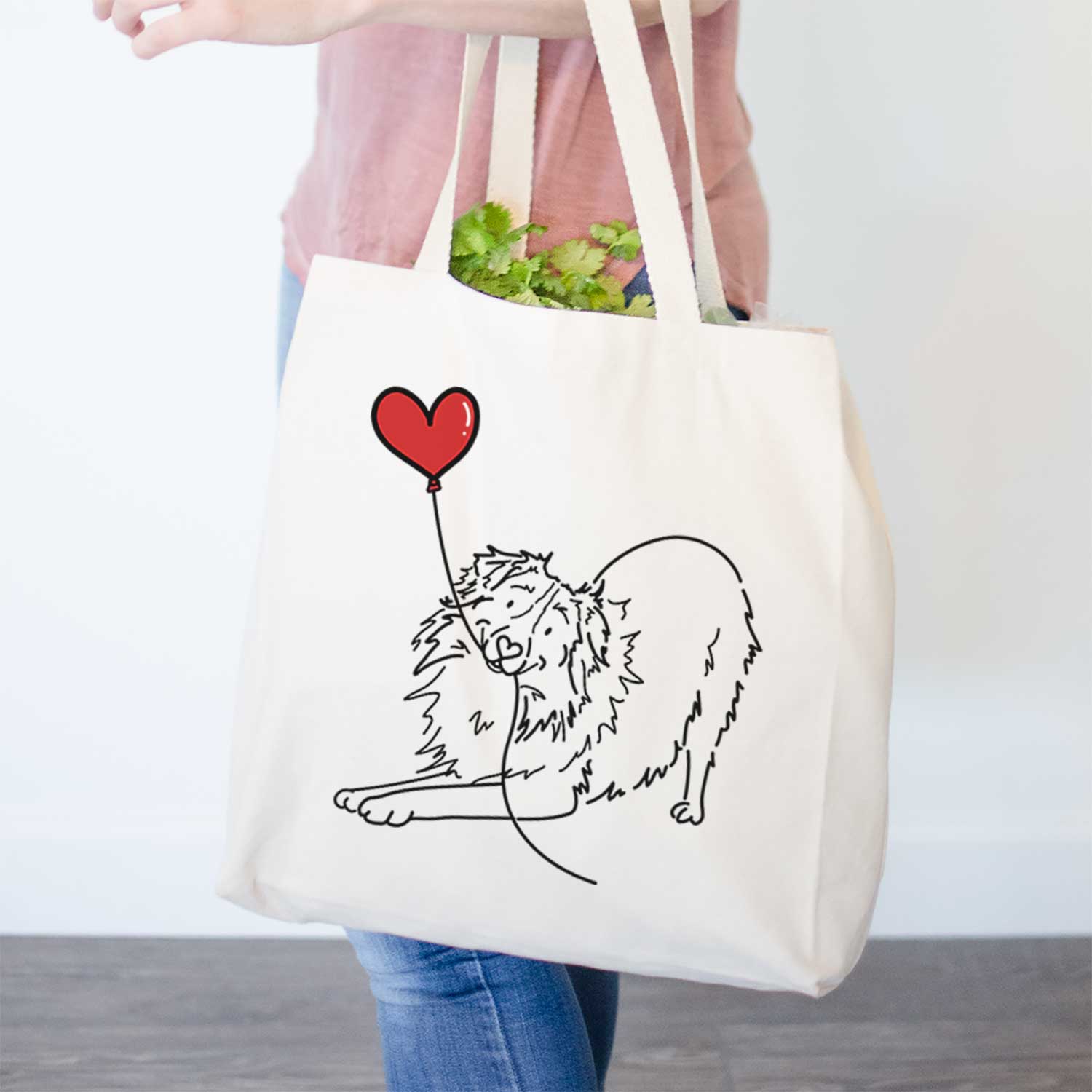 Australian Shepherd Heart String- Tote Bag