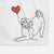 Aussiedoodle Heart String -  Decorative Hand Towel