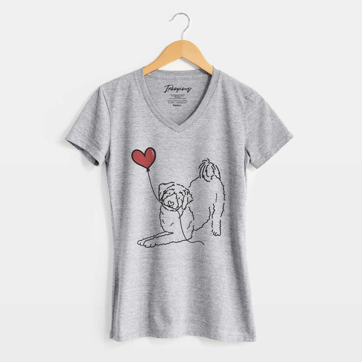 Aussiedoodle Heart String - Women&#39;s V-neck Shirt