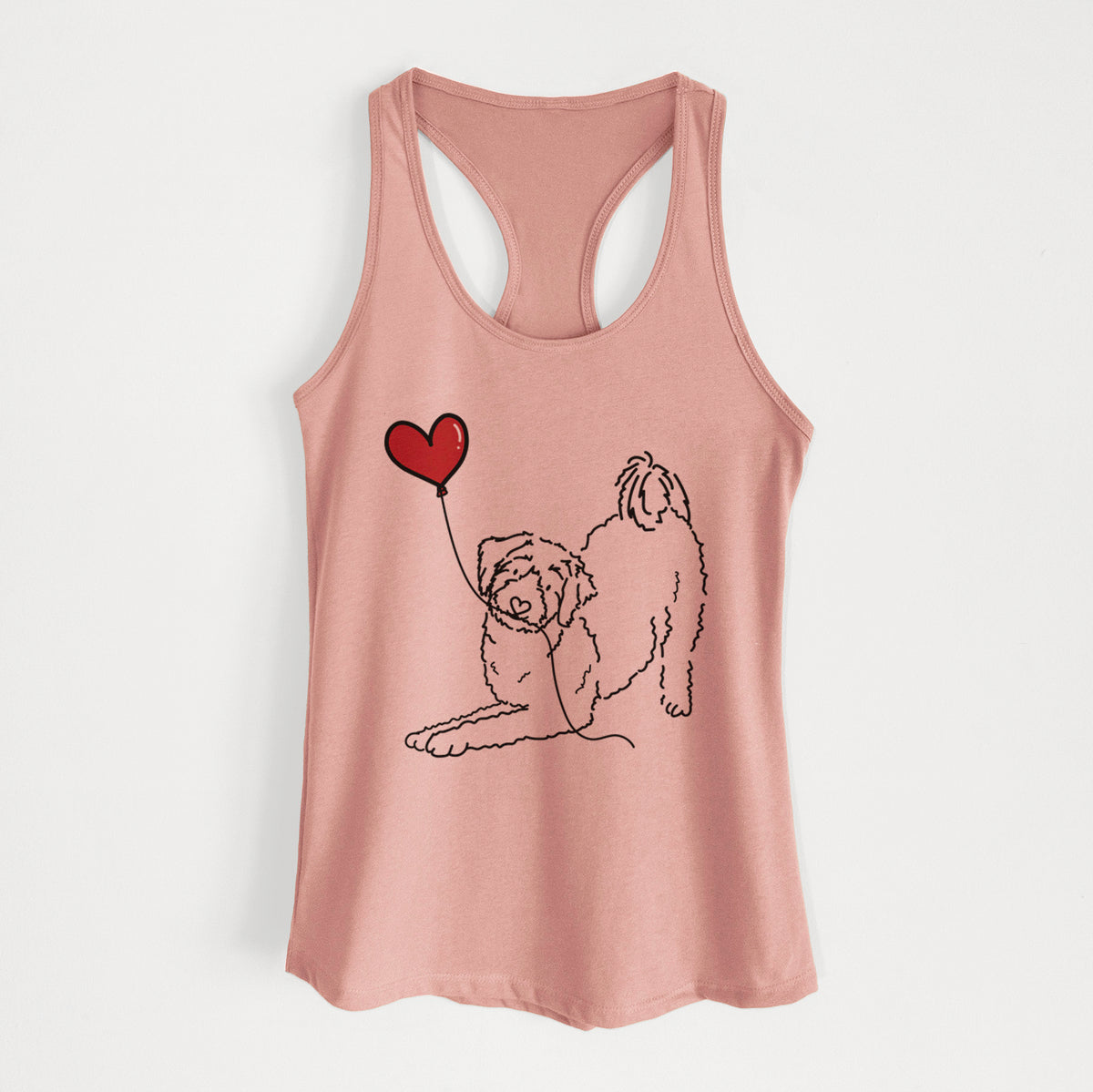 Aussiedoodle Heart String - Women&#39;s Racerback Tanktop