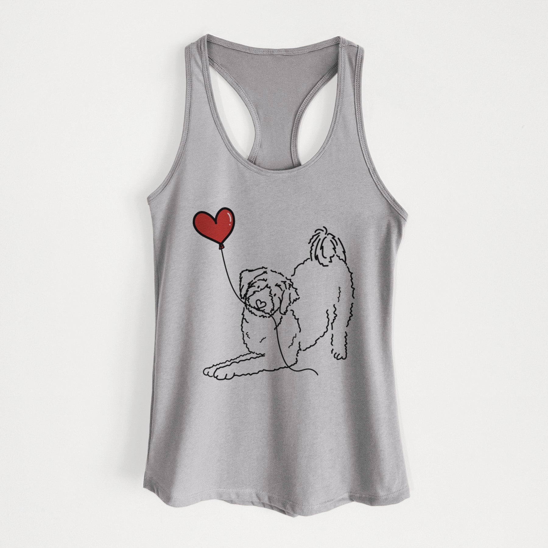 Aussiedoodle Heart String - Women's Racerback Tanktop