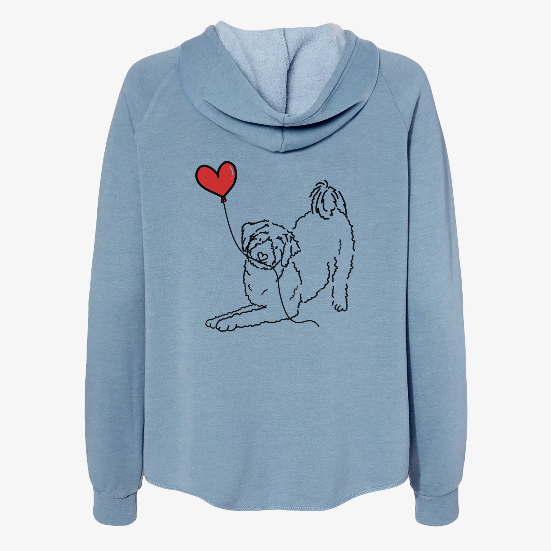 Aussiedoodle Heart String- Women's Cali Wave Zip-Up Sweatshirt