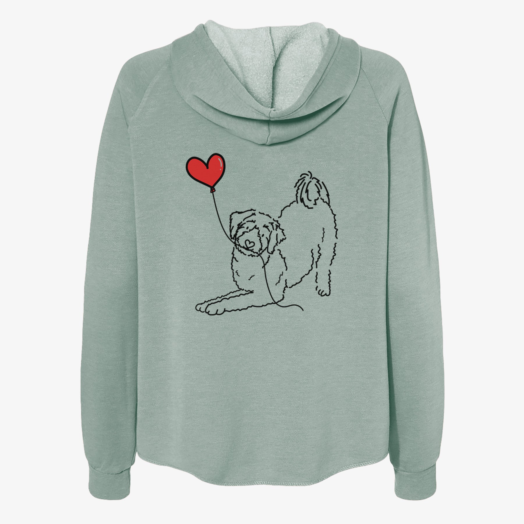 Aussiedoodle Heart String- Women's Cali Wave Zip-Up Sweatshirt