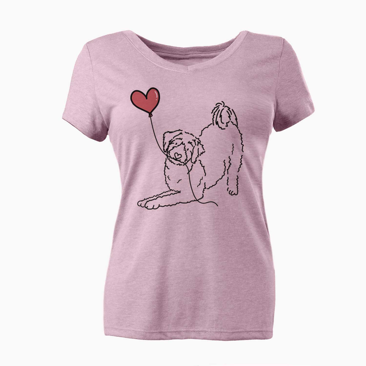 Aussiedoodle Heart String - Women's V-neck Shirt