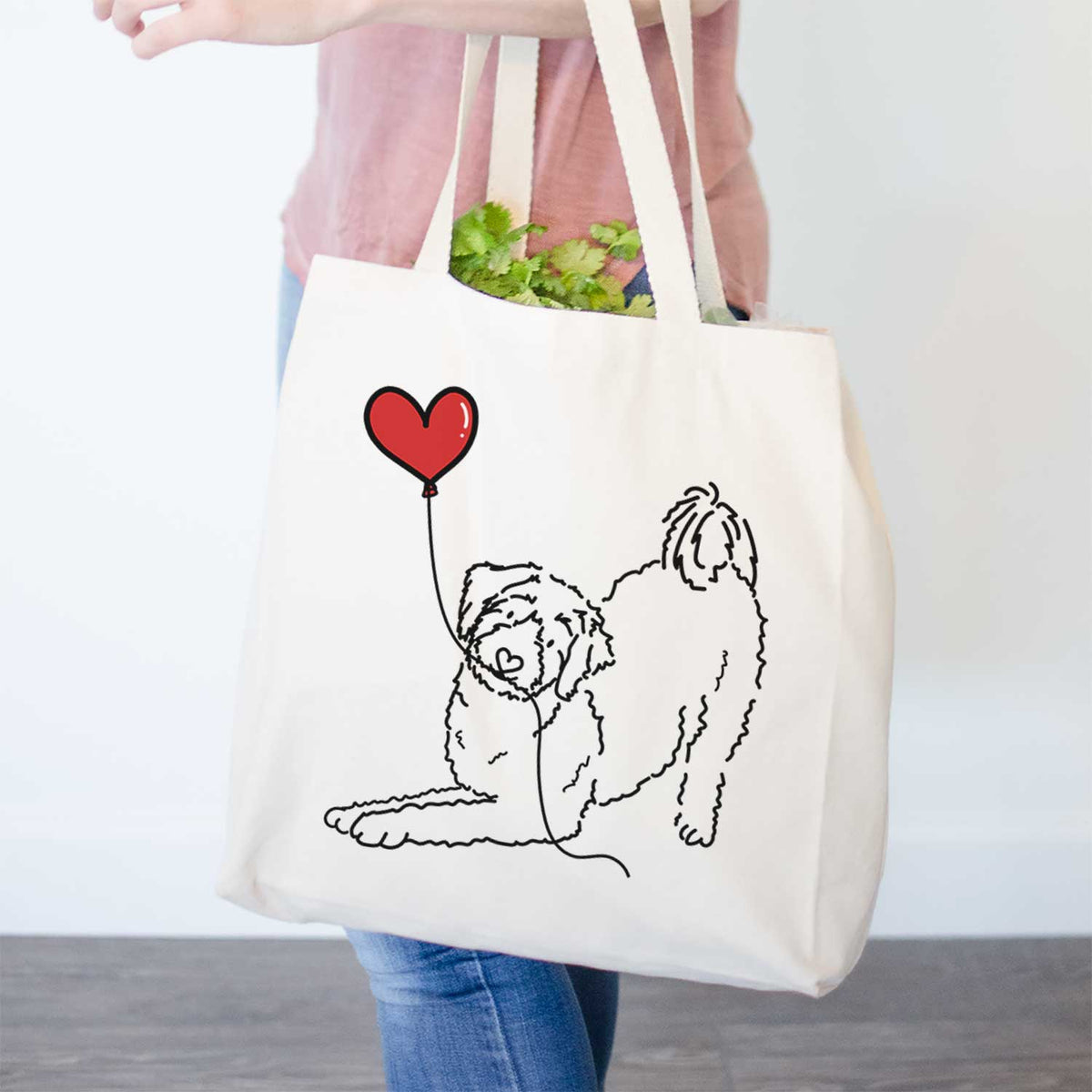 Aussiedoodle Heart String- Tote Bag