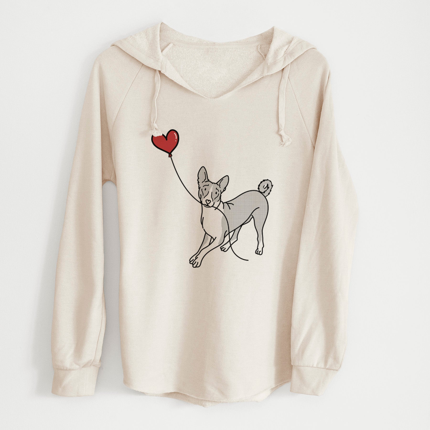 Basenji Heart String - Cali Wave Hooded Sweatshirt