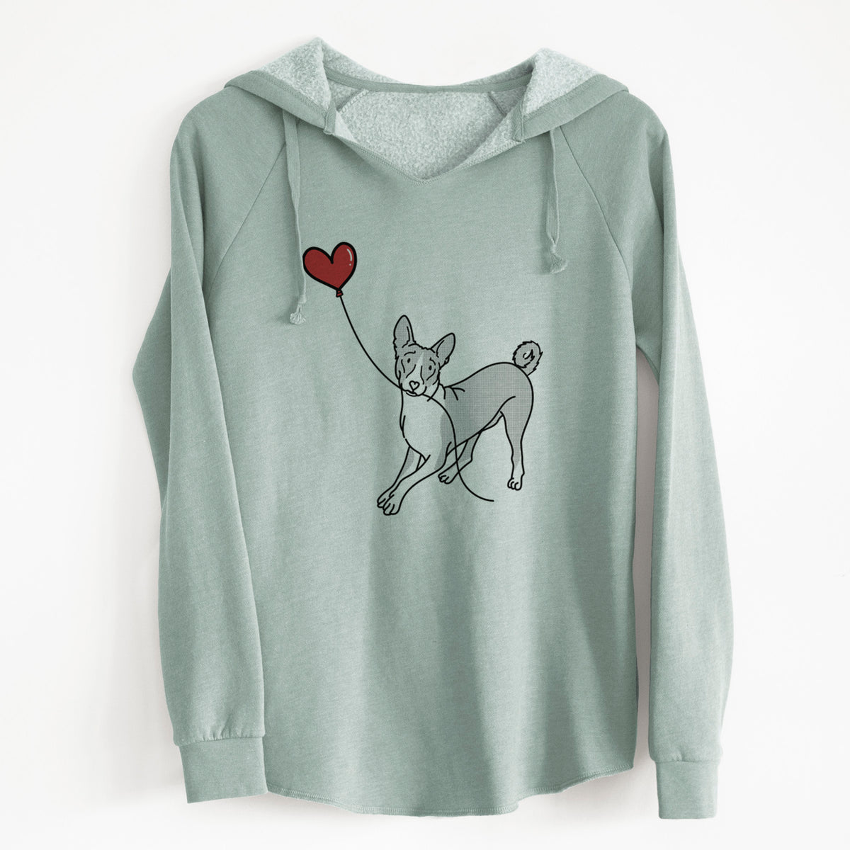 Basenji Heart String - Cali Wave Hooded Sweatshirt