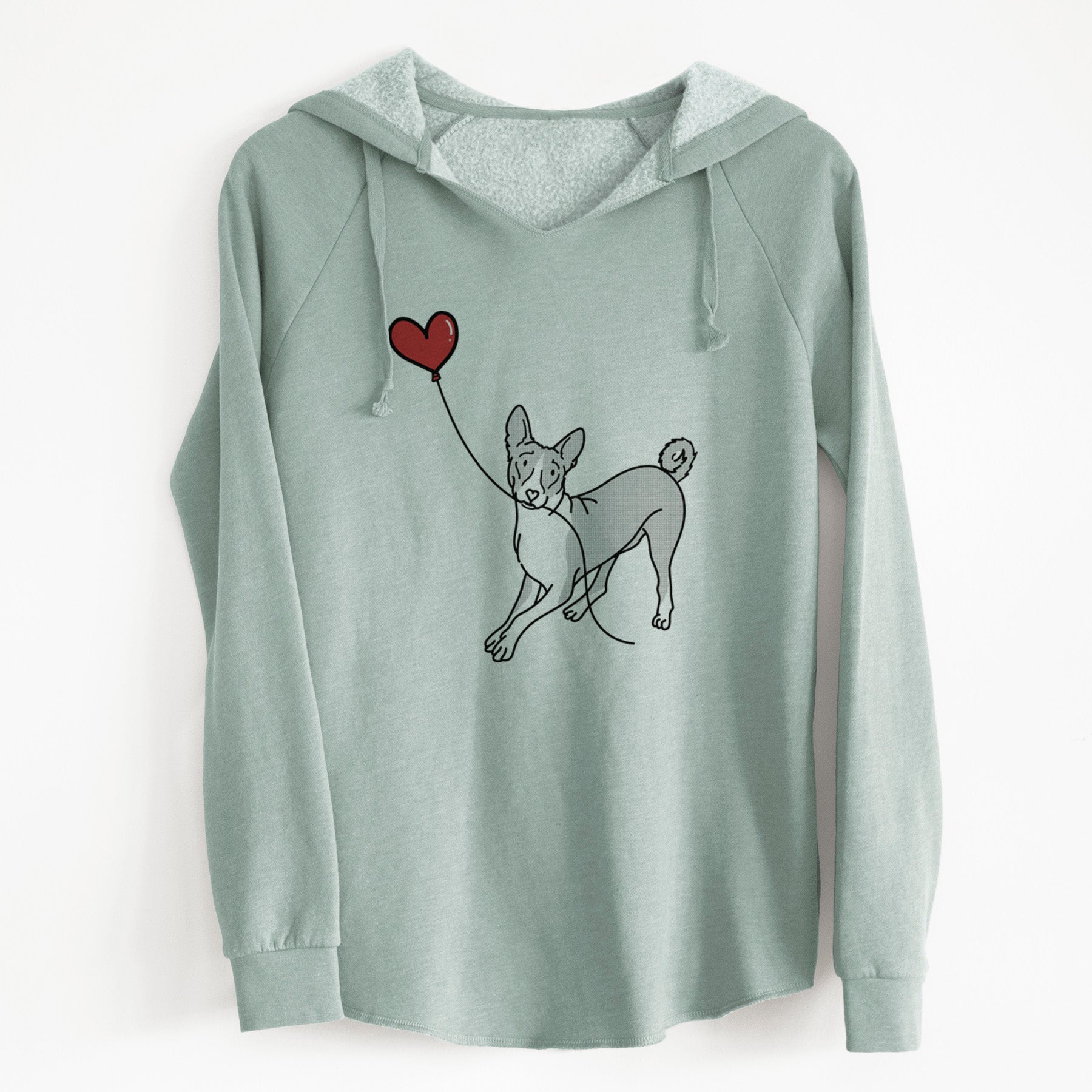 Basenji Heart String - Cali Wave Hooded Sweatshirt