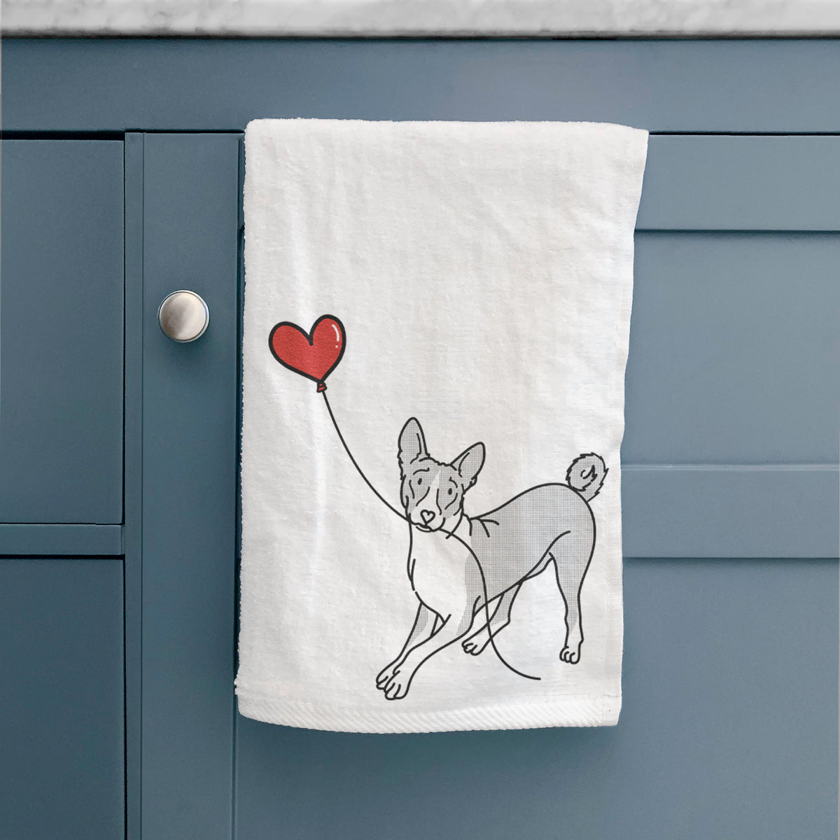 Basenji Heart String -  Decorative Hand Towel