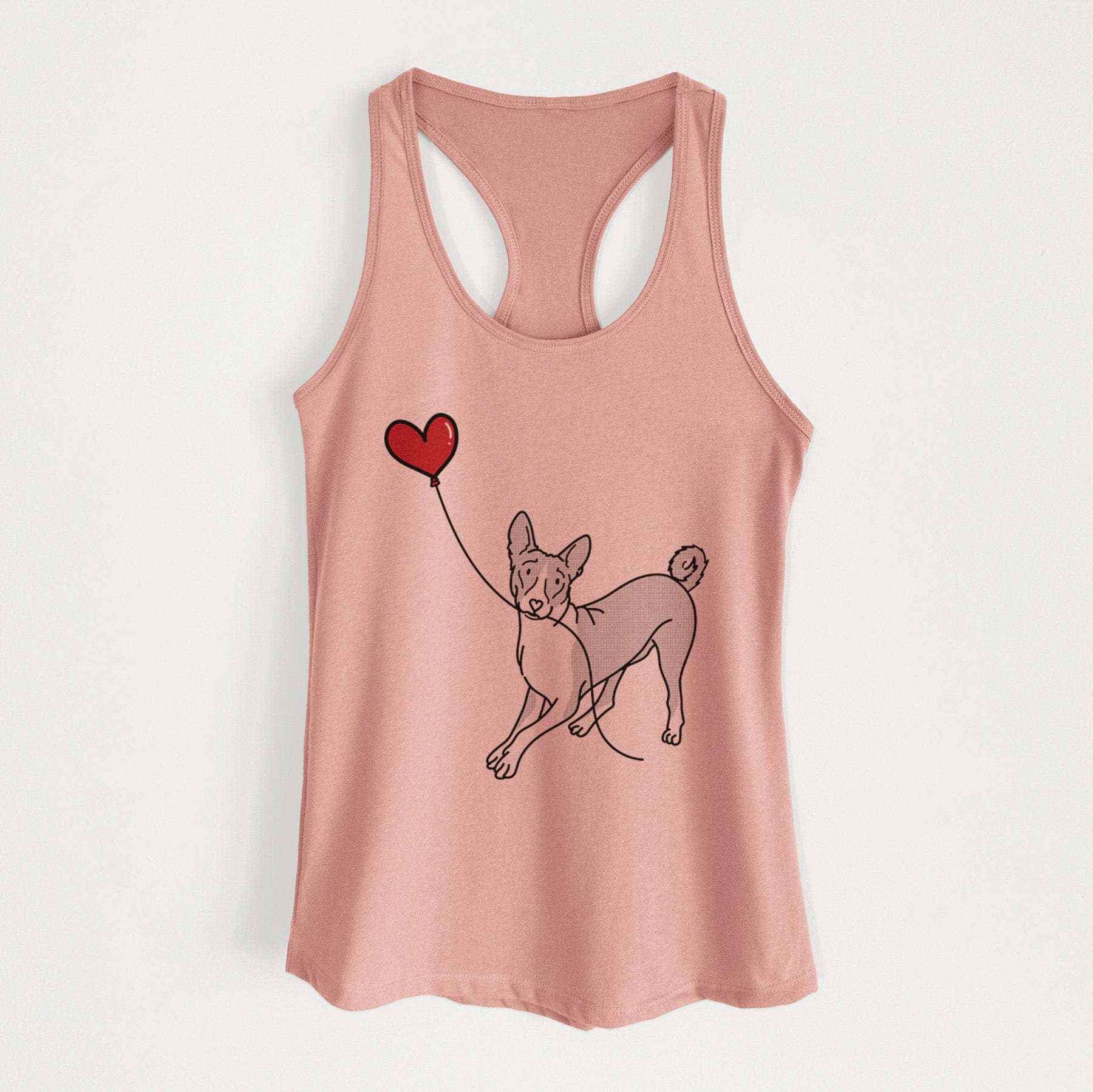 Basenji Heart String - Women's Racerback Tanktop