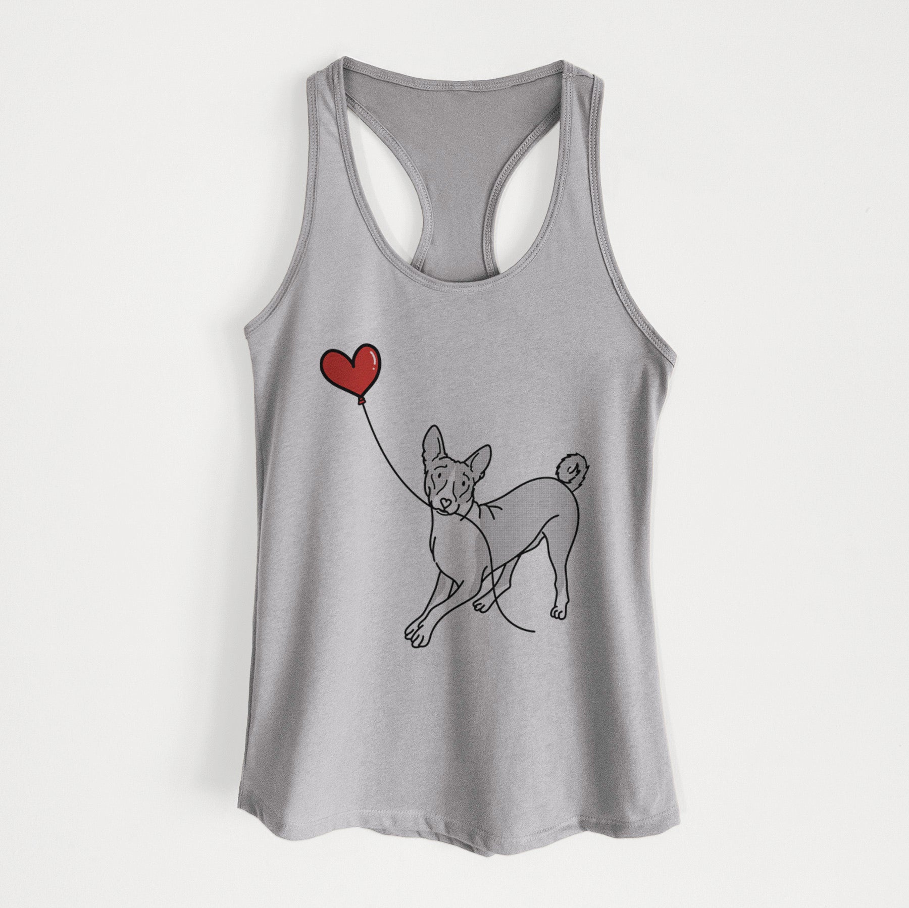 Basenji Heart String - Women's Racerback Tanktop