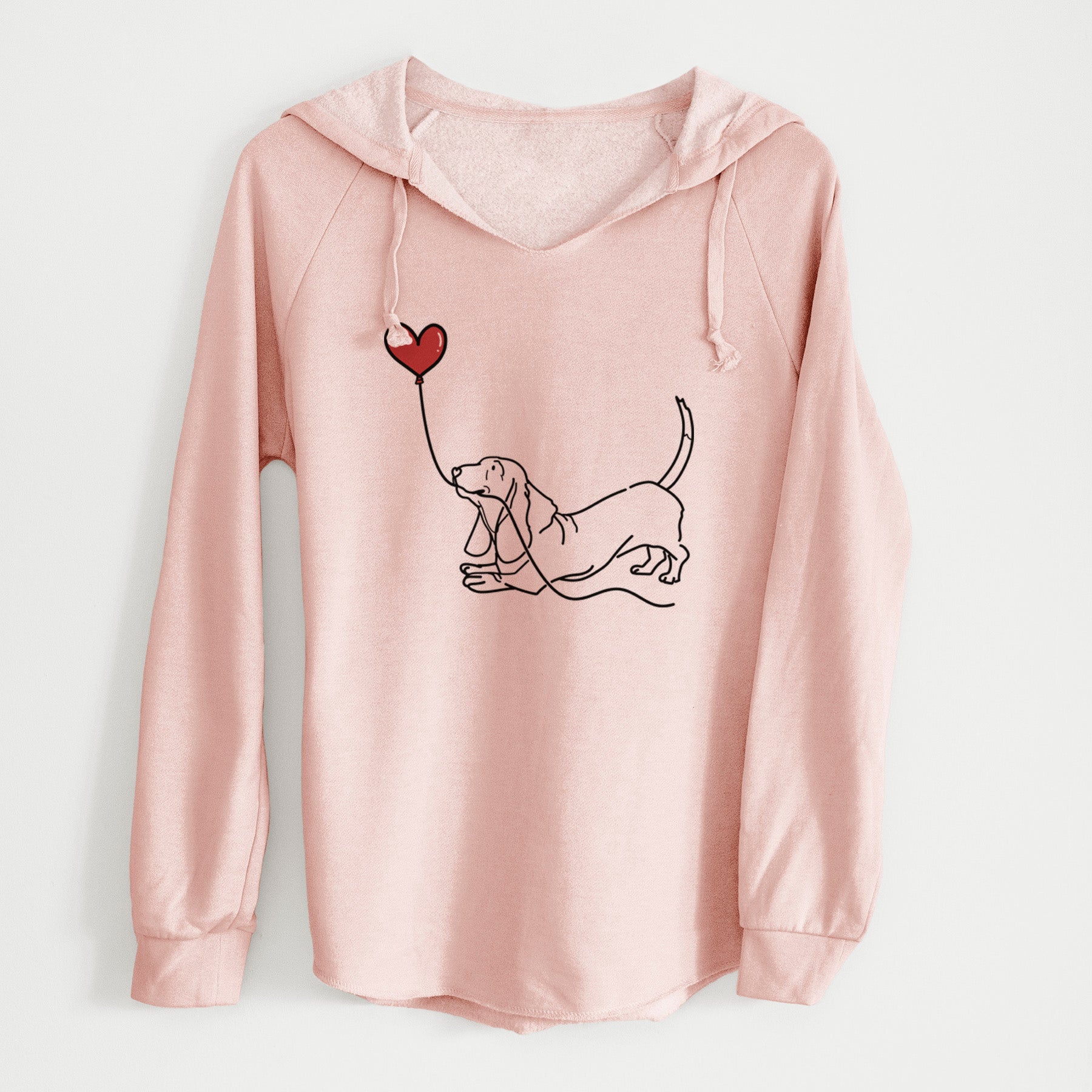 Basset Hound Heart String - Cali Wave Hooded Sweatshirt