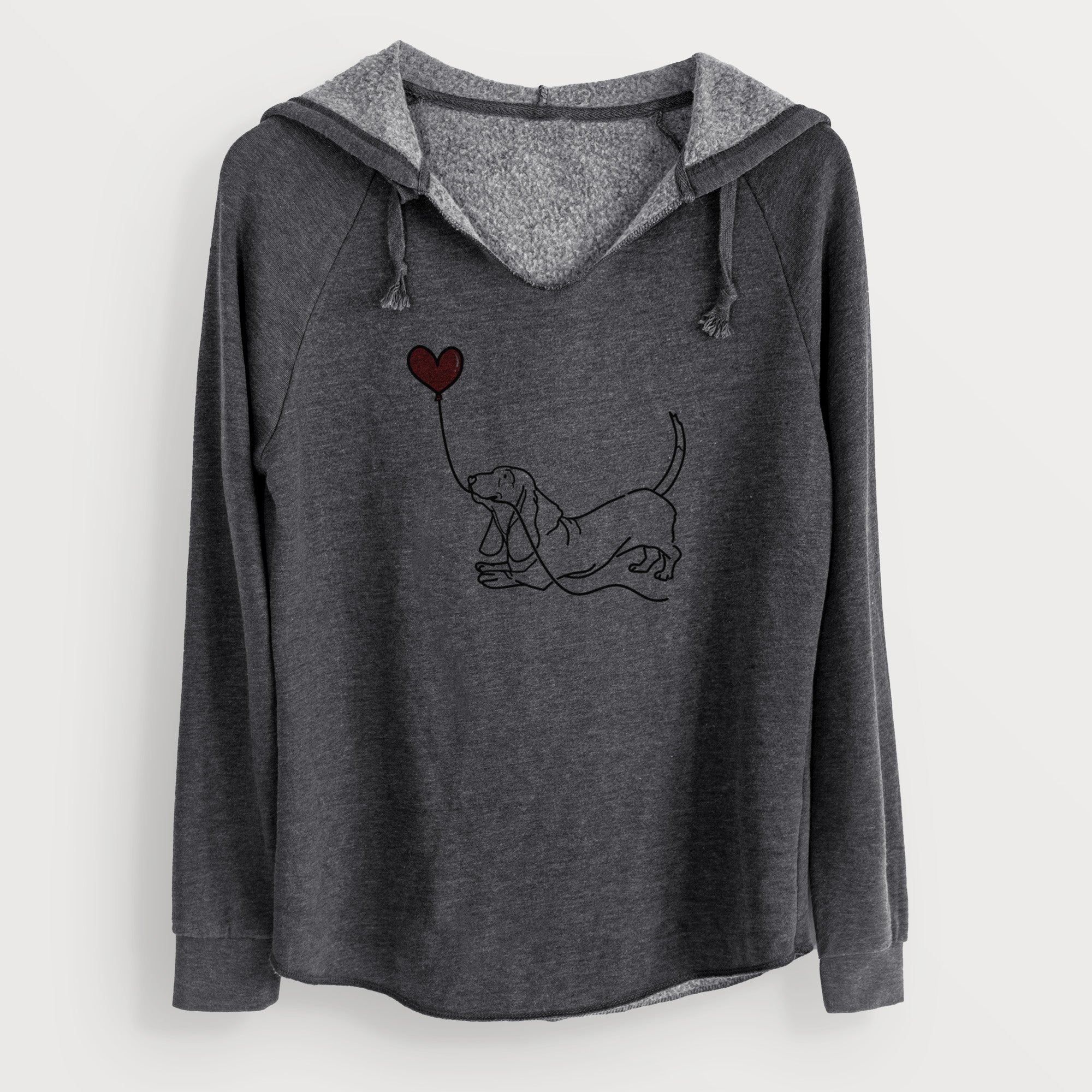 Basset Hound Heart String - Cali Wave Hooded Sweatshirt