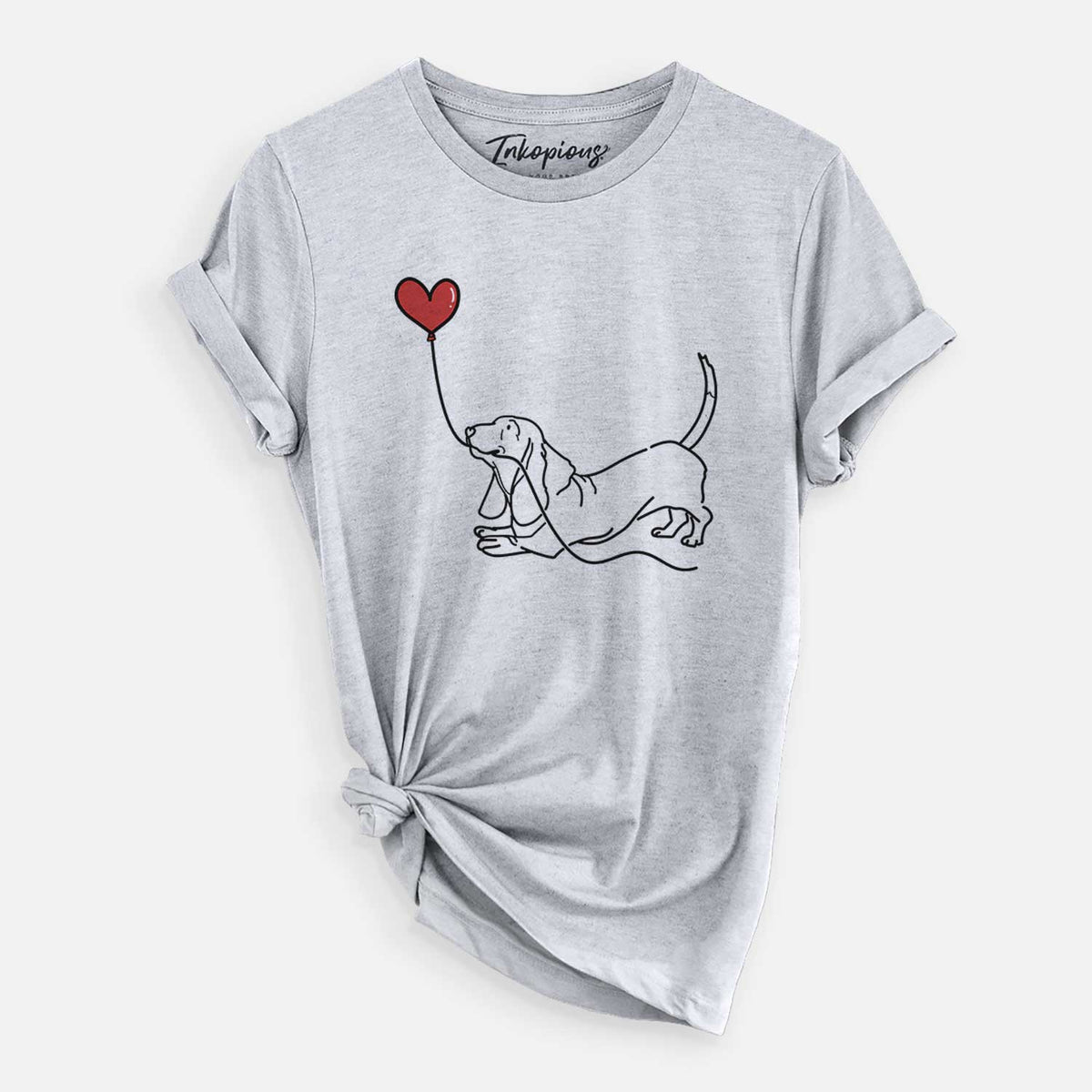 Basset Hound Heart String - Unisex Crewneck