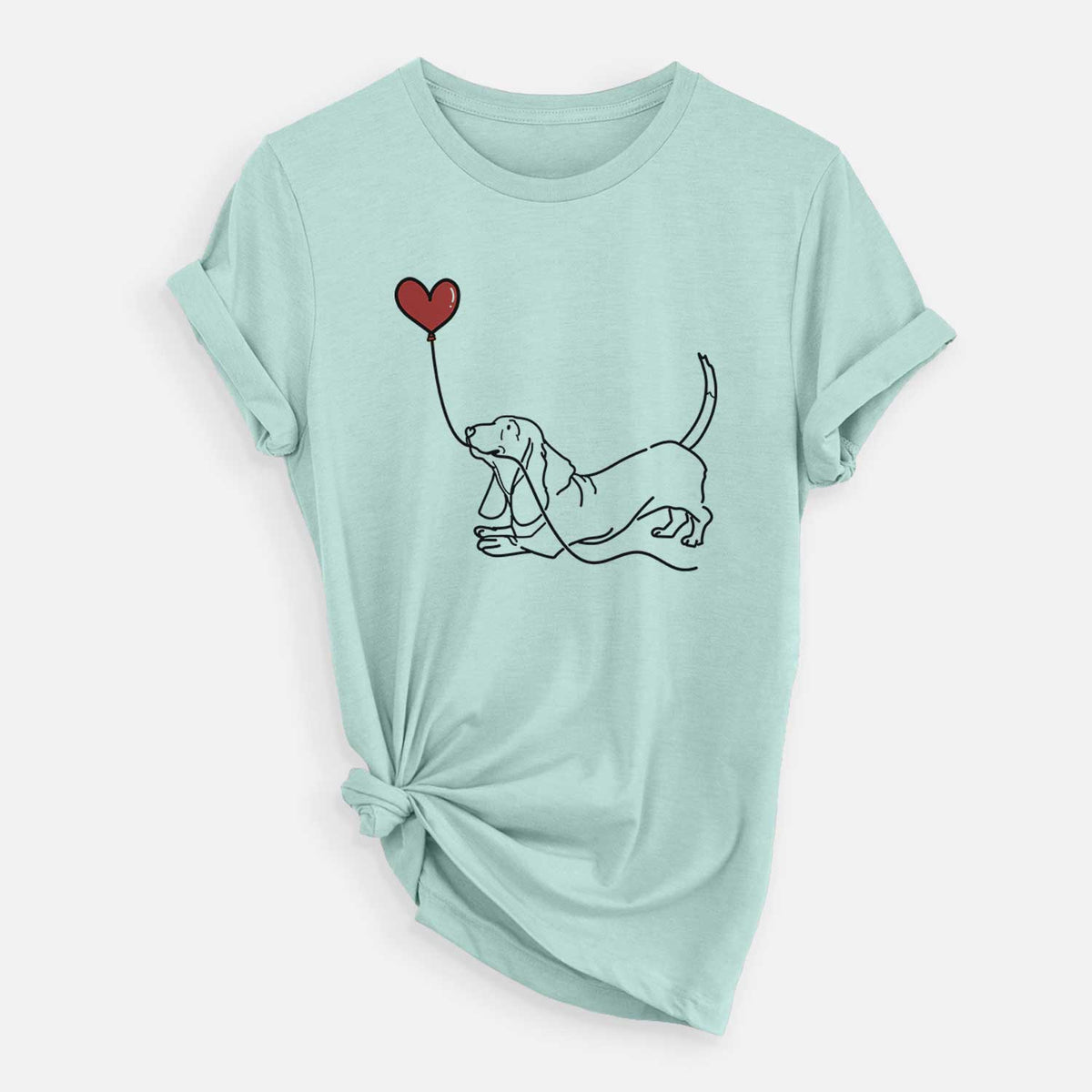 Basset Hound Heart String - Unisex Crewneck
