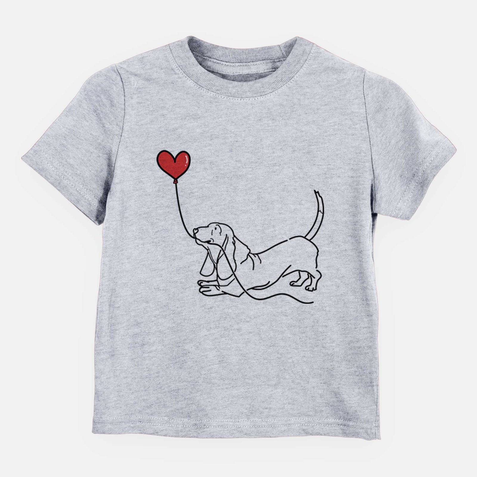Basset Hound Heart String - Kids/Youth/Toddler Shirt