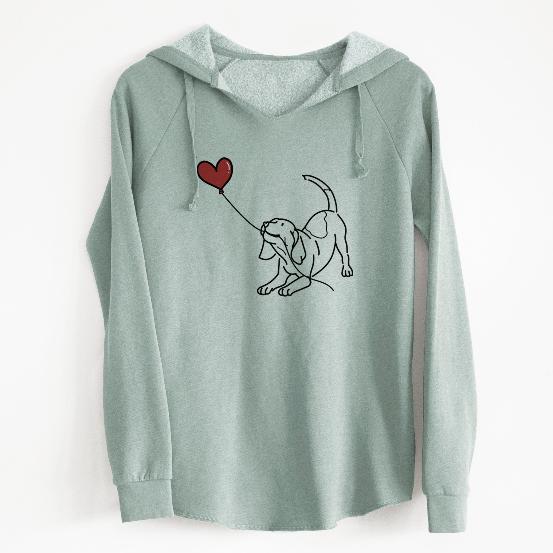 Beagle Heart String - Cali Wave Hooded Sweatshirt