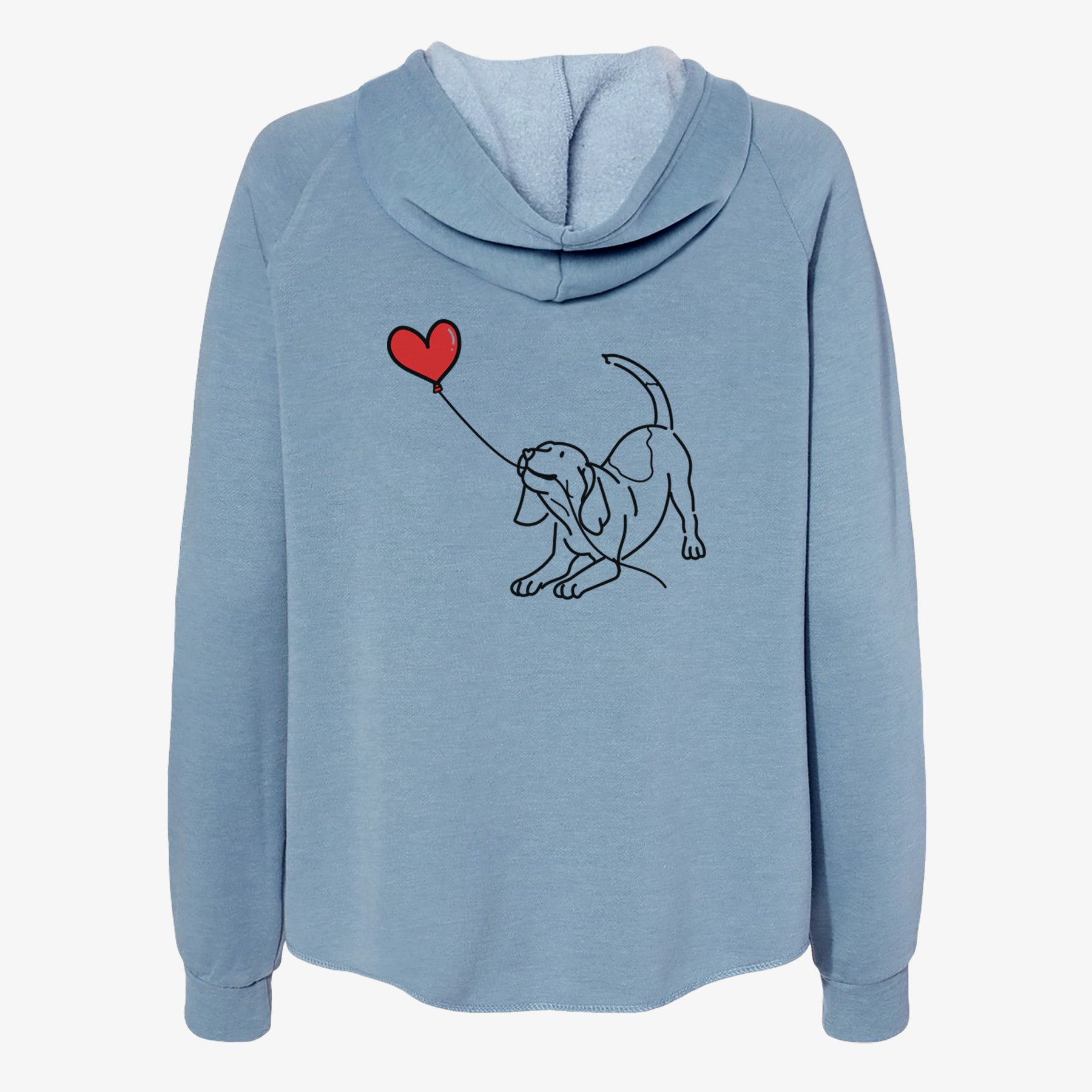 Beagle Heart String- Women's Cali Wave Zip-Up Sweatshirt