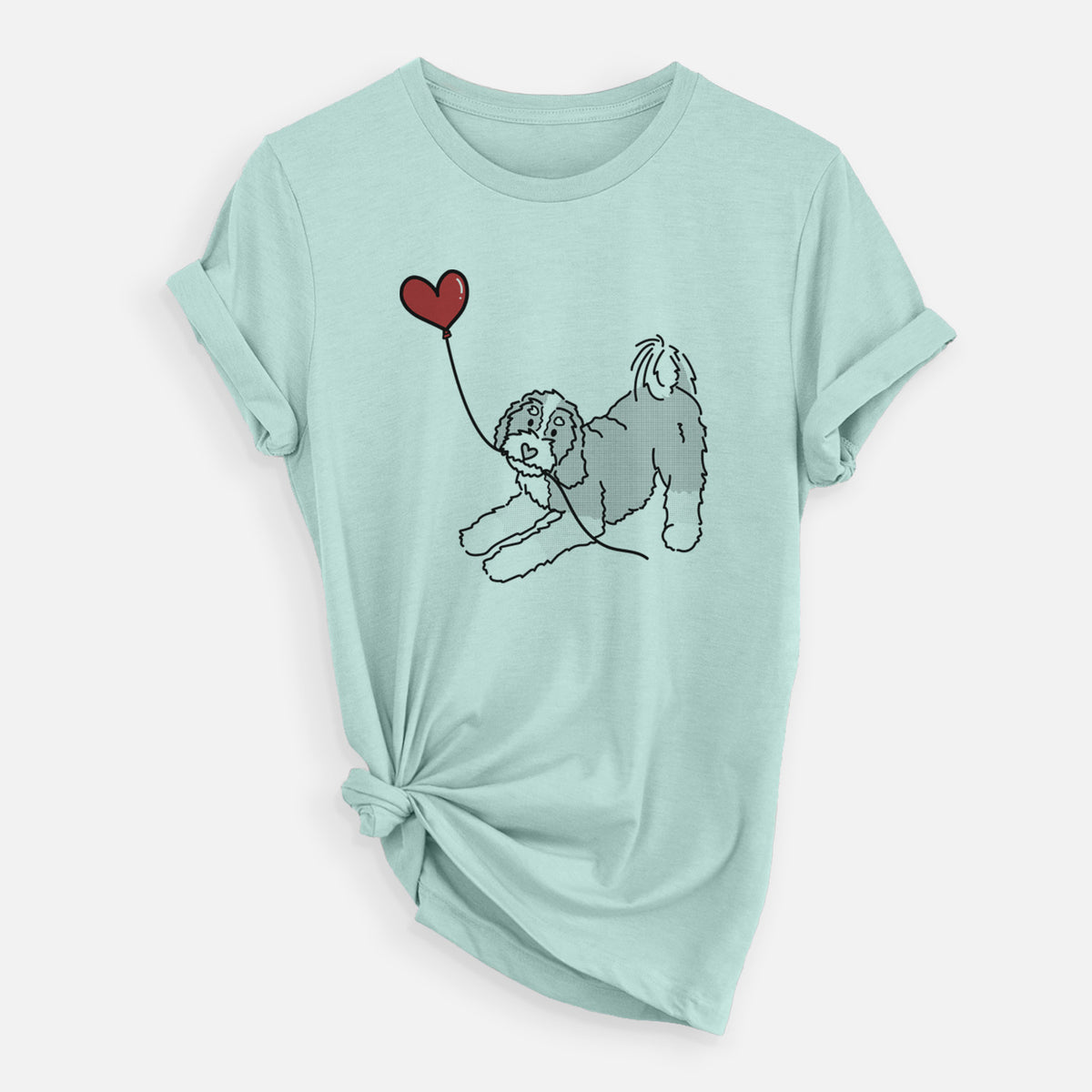 Bernedoodle Heart String - Unisex Crewneck